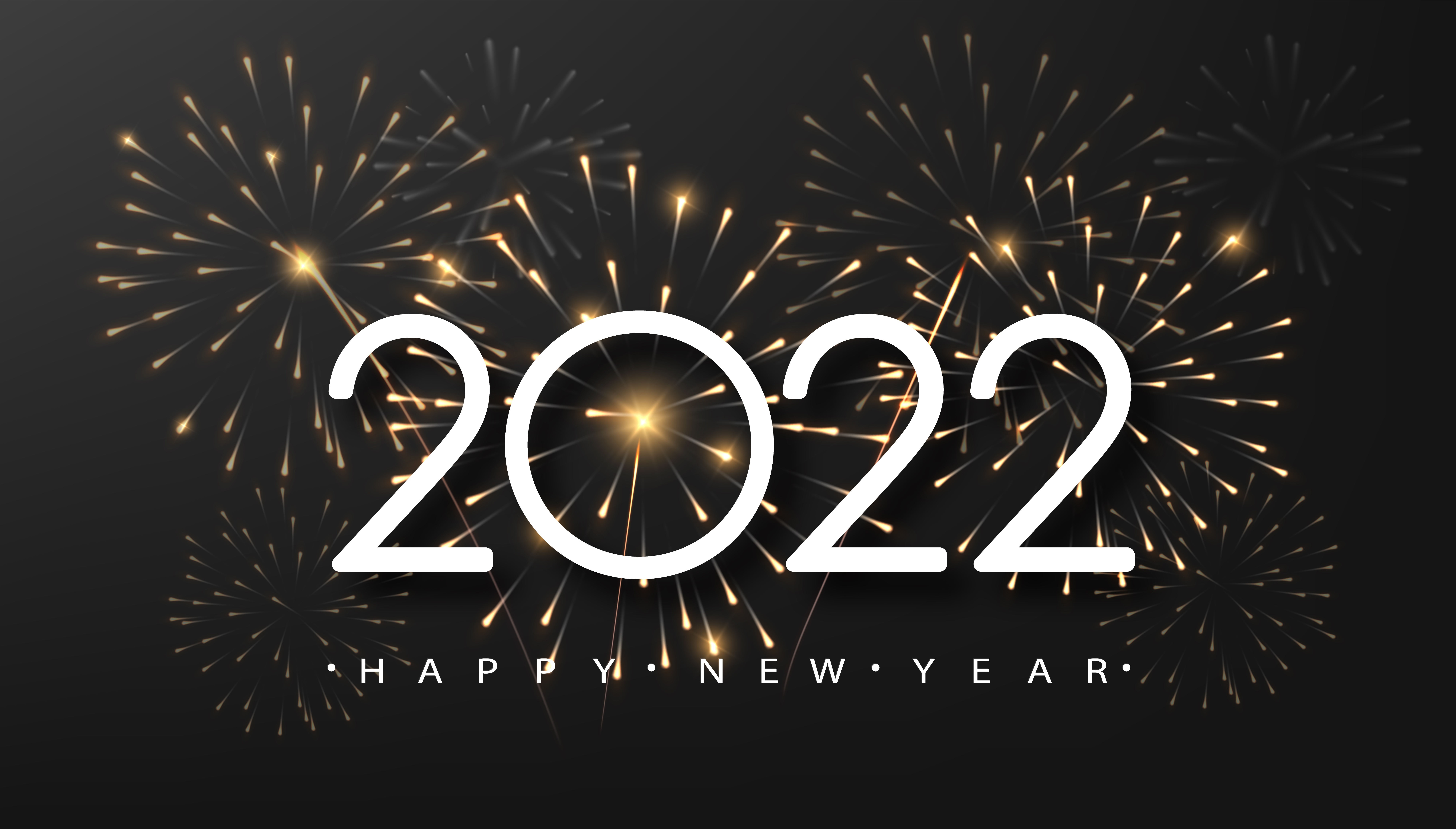 Happy New Year 2022 Fireworks HD Wallpaper