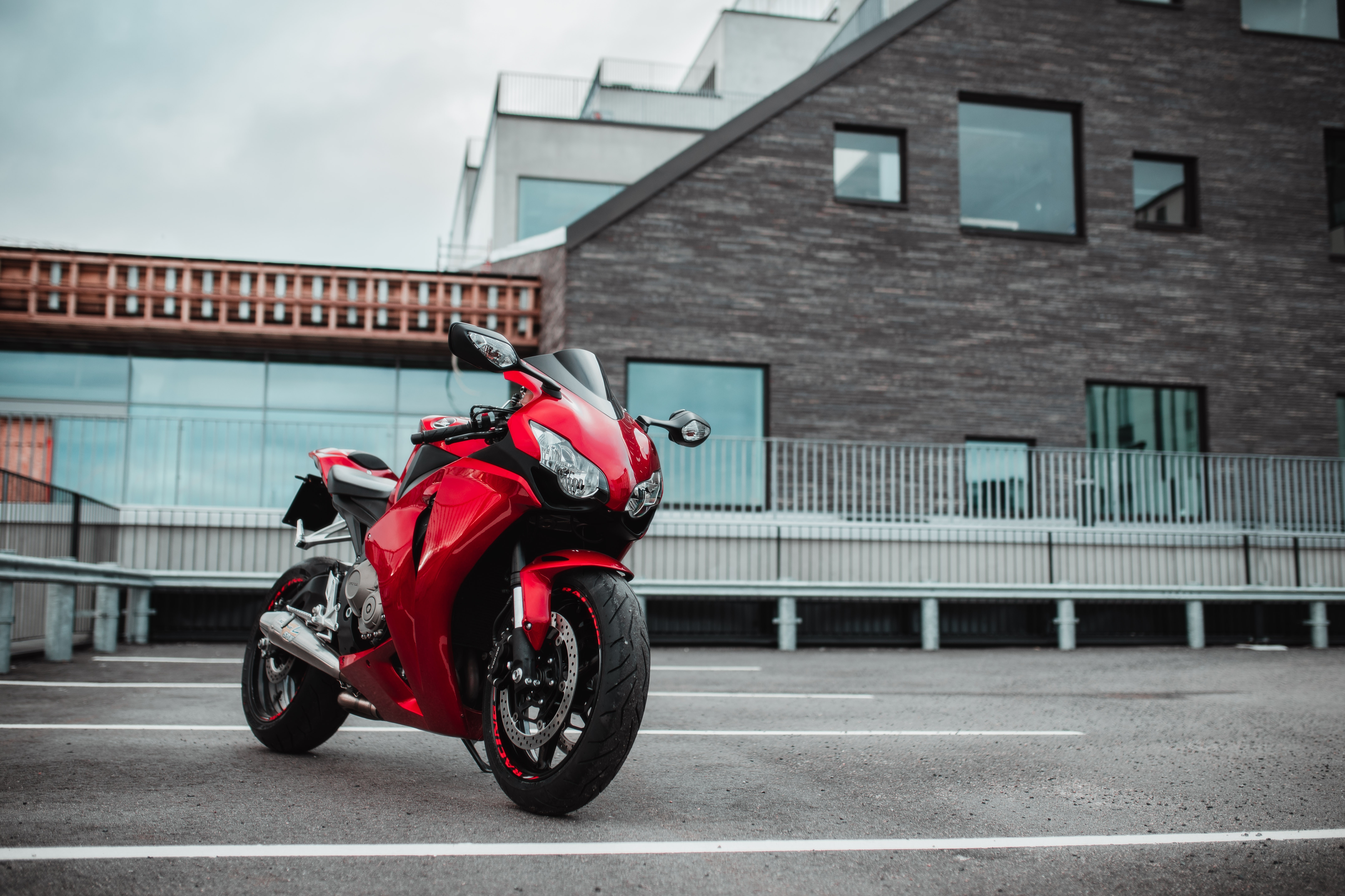 Red Honda CBR1000RR Motorcycle 4K HD Wallpaper