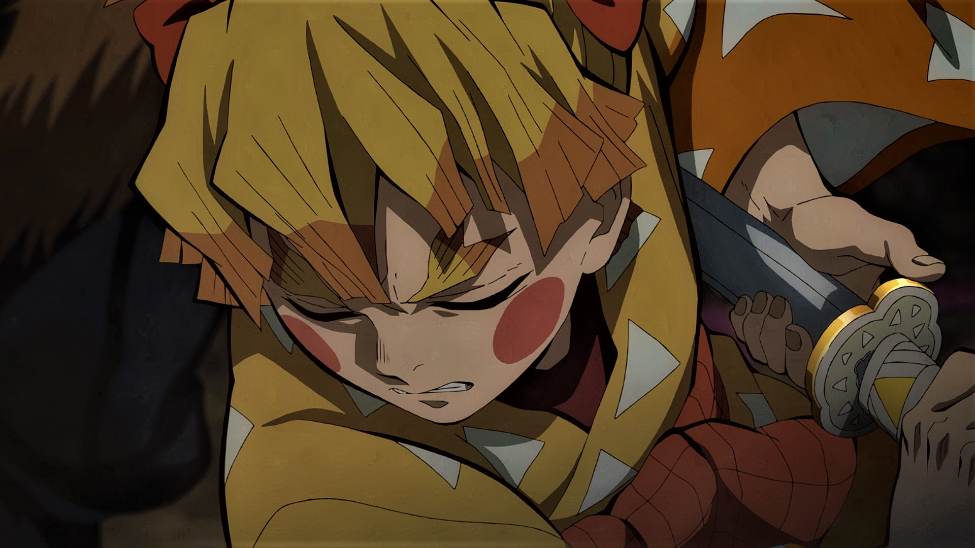 Zenitsu Agatsuma from Demon Slayer HD Wallpaper