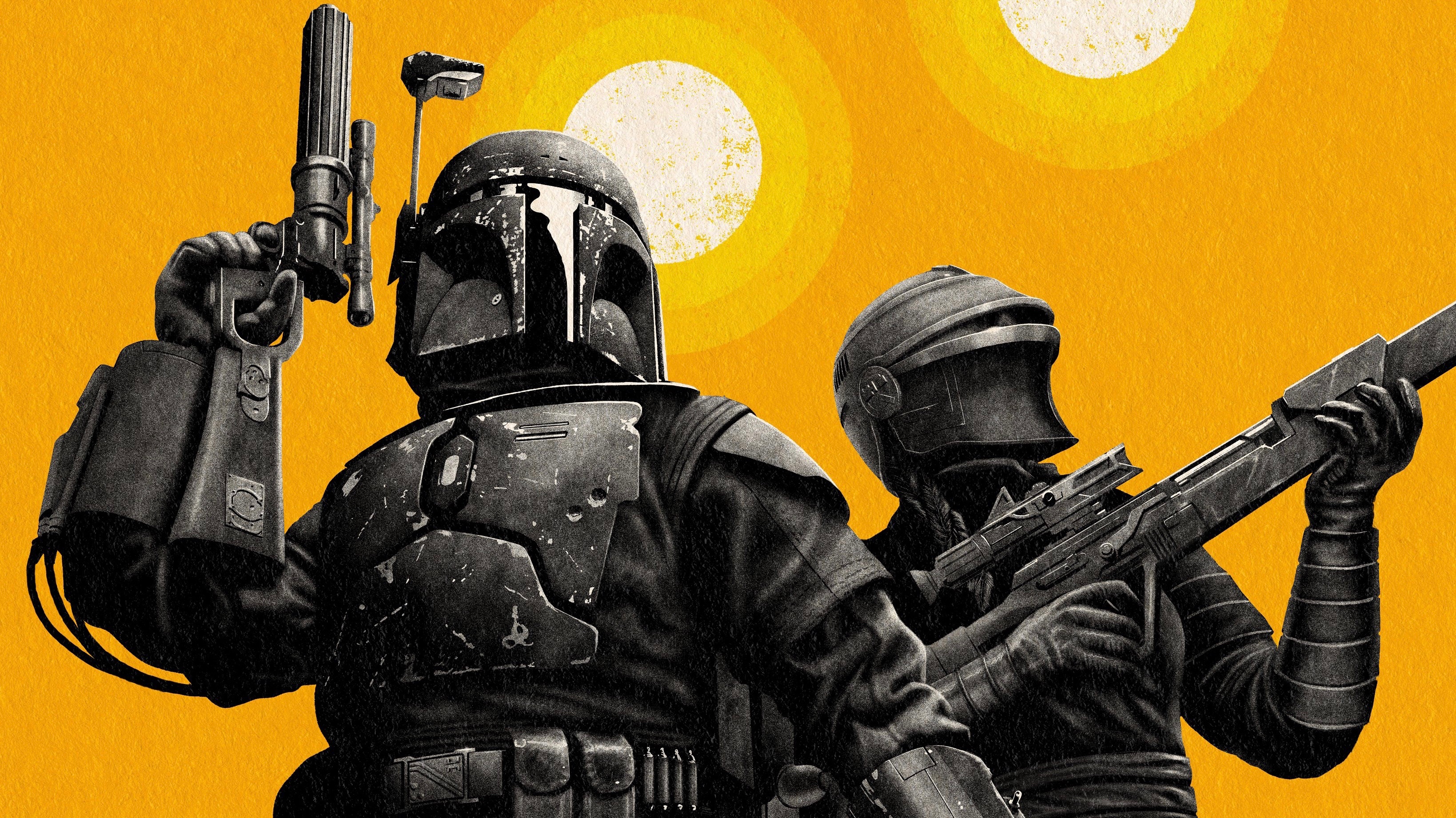 Boba Fett and Fennec Shand from The Book of Boba Fett HD Wallpaper
