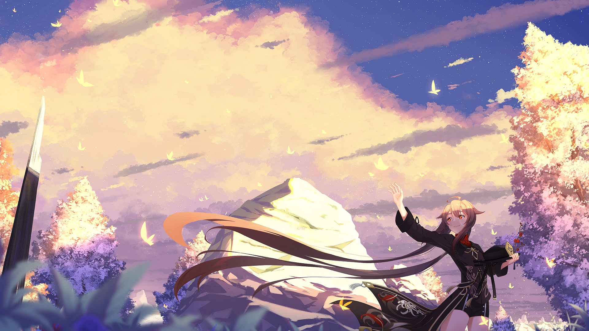 Hu Tao from Genshin Impact HD Wallpaper