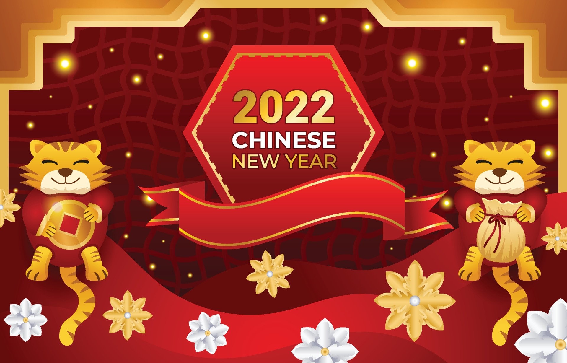 2022 Chinese New Year Year of the Tiger HD Wallpaper