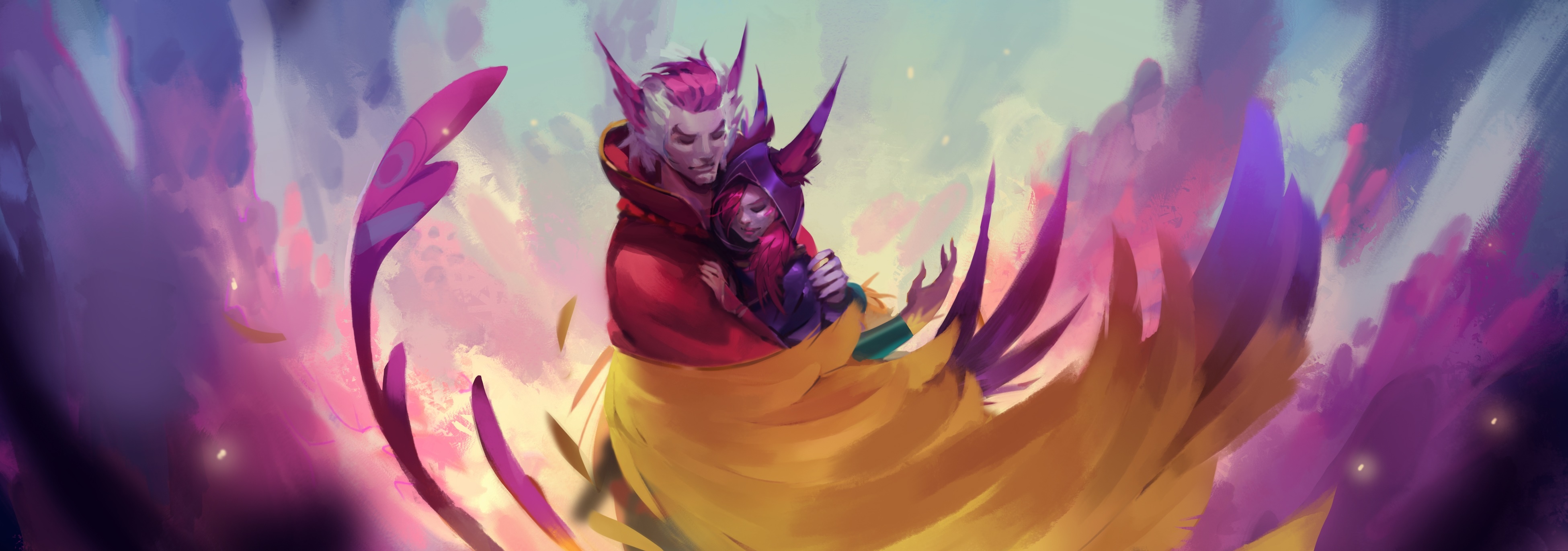 Xayah and Rakan from League of Legends HD Wallpaper