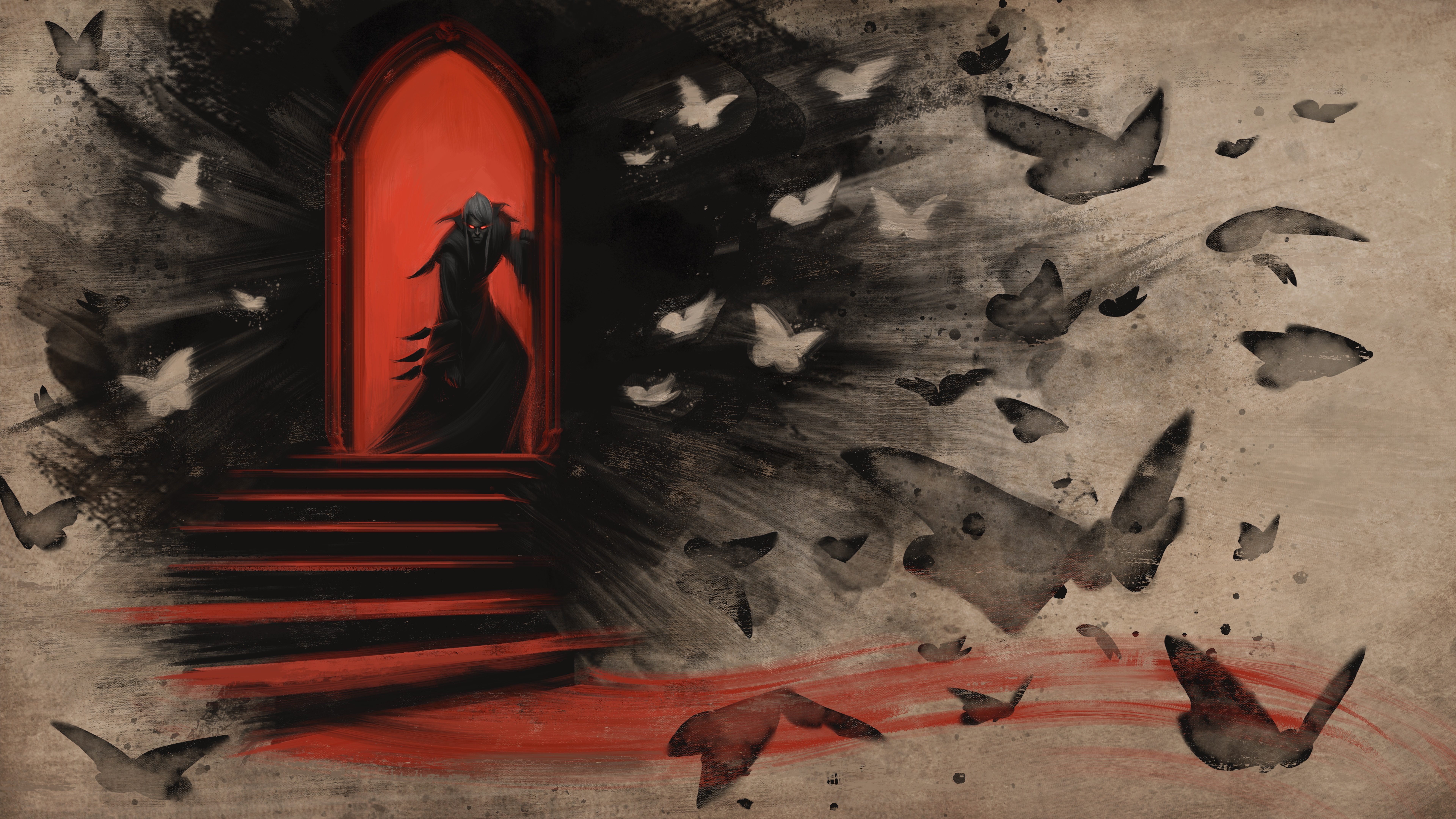 Vladimir from League of Legends with butterflies HD Wallpaper