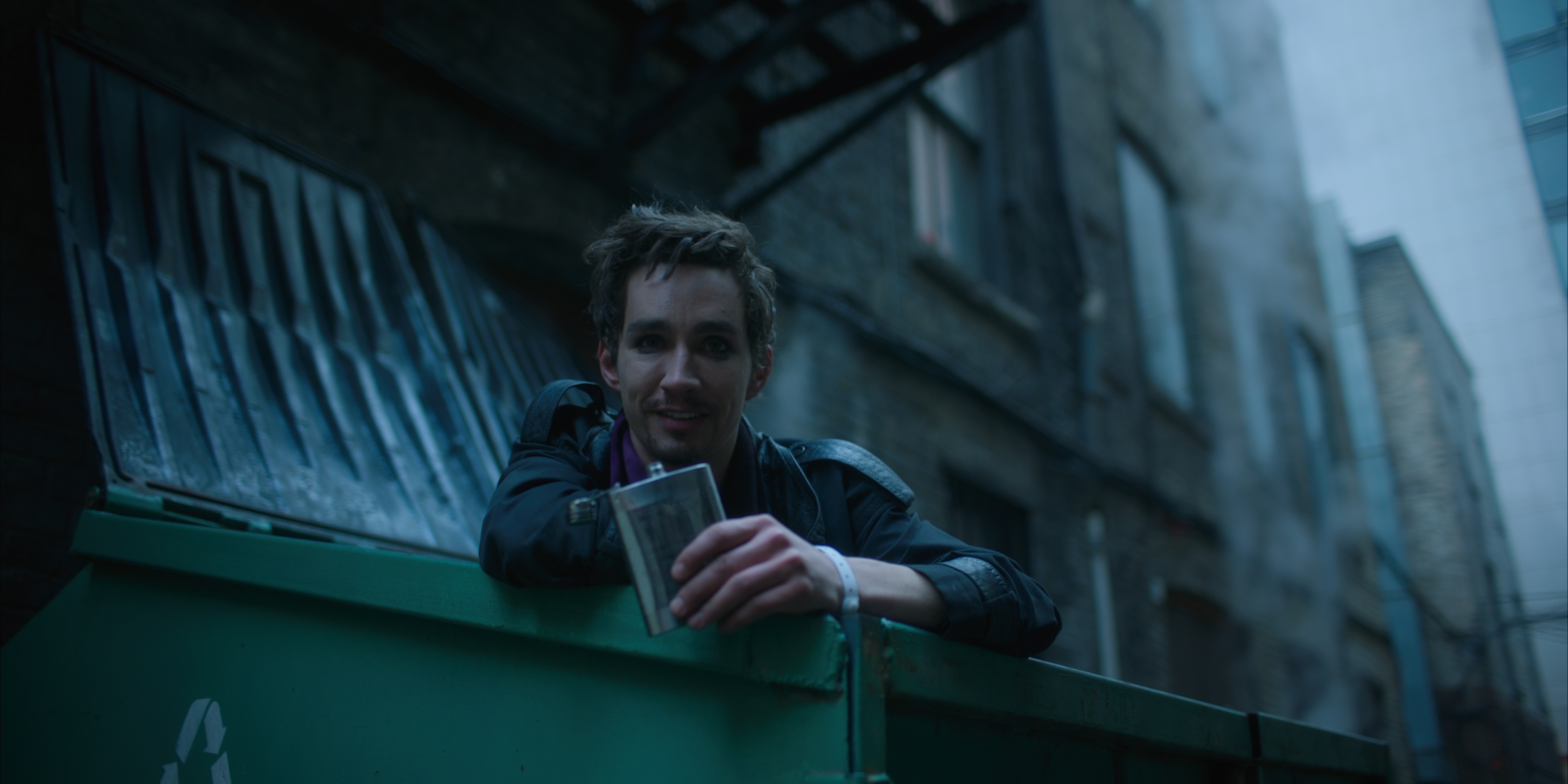 Klaus Hargreeves from The Umbrella Academy holding a flask HD Wallpaper