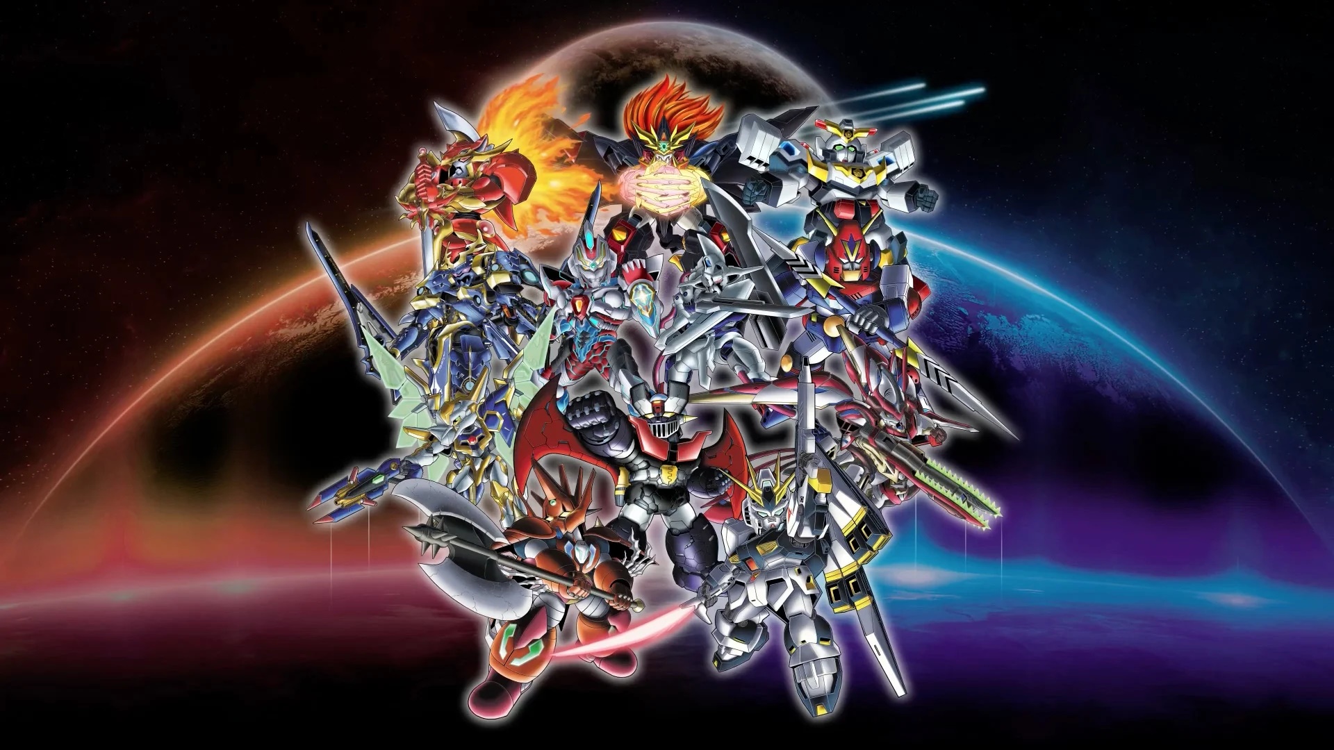 Super Robot Wars 30 featuring multiple mecha robots HD Wallpaper