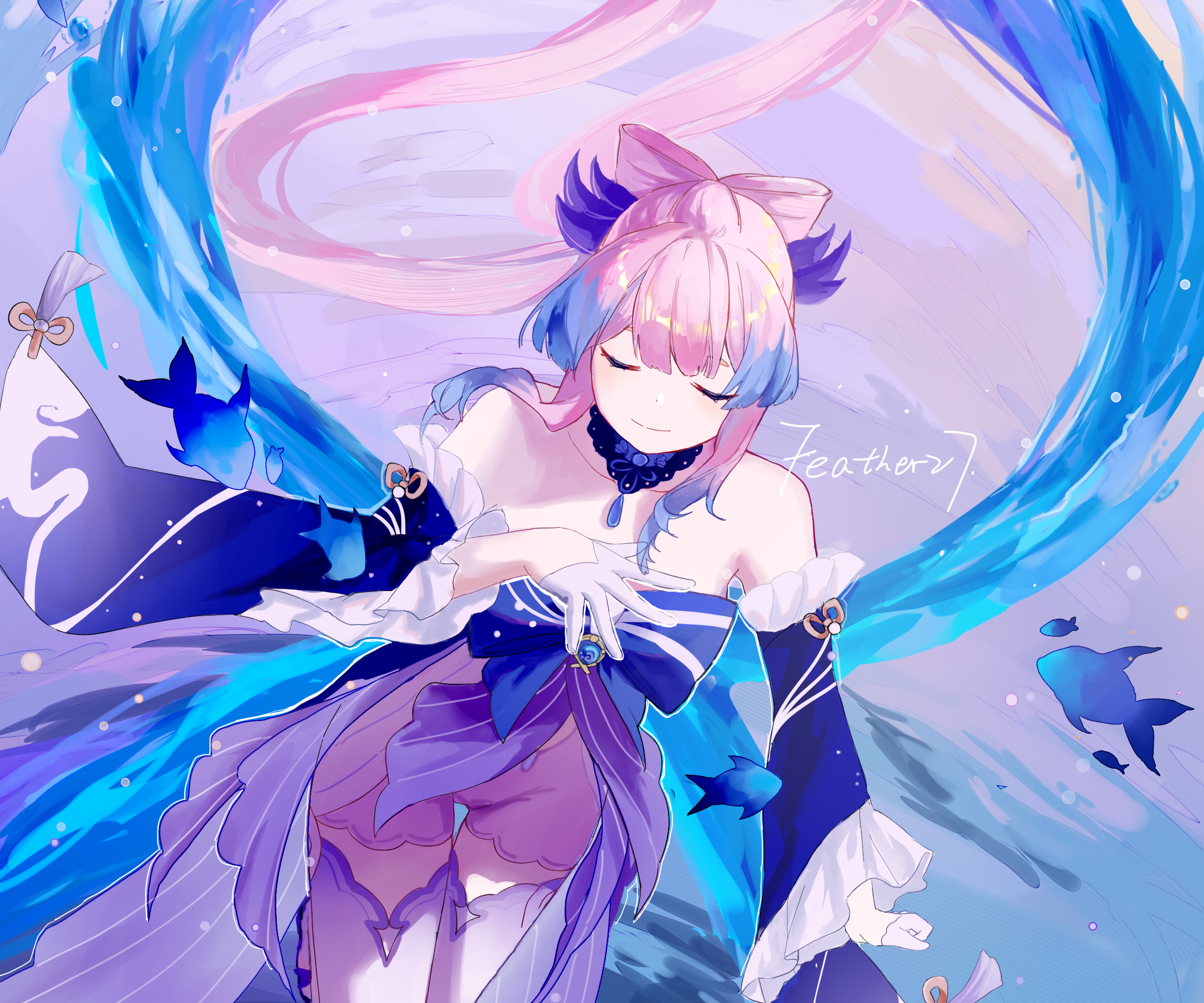 Sangonomiya Kokomi from Genshin Impact HD Wallpaper