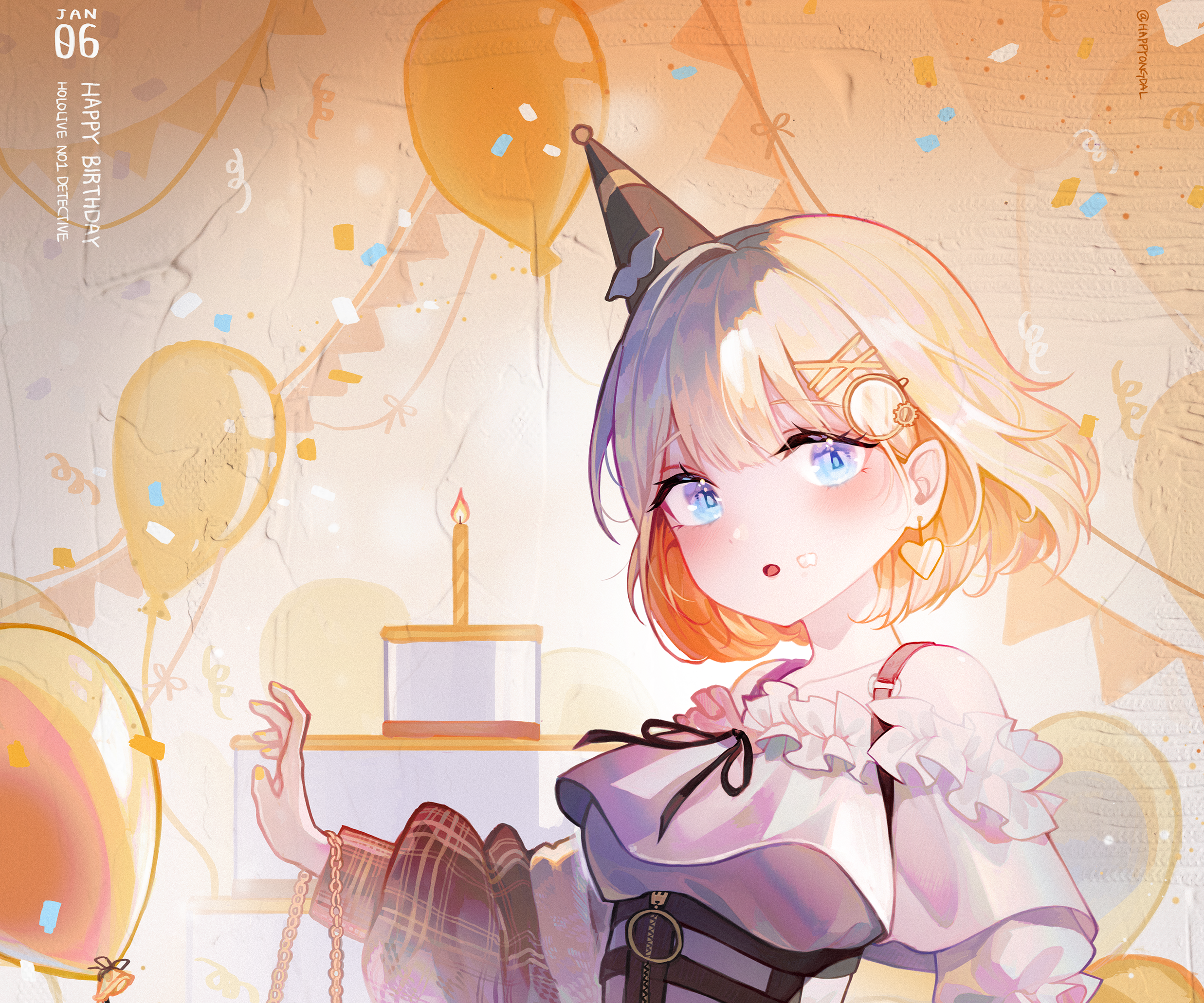Watson Amelia from Hololive Happy Birthday HD Wallpaper