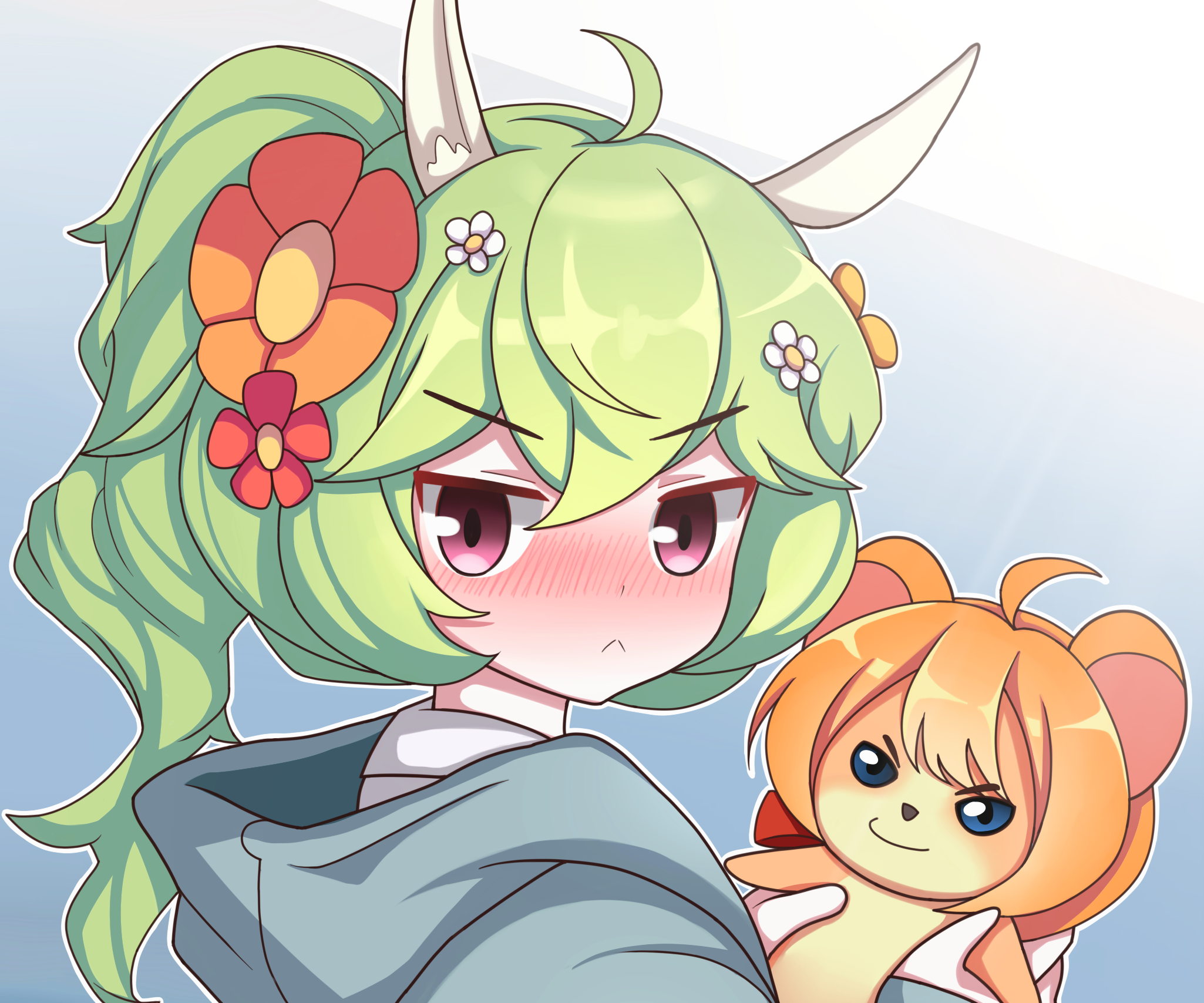 Mayreel and a toy from Guardian Tales HD Wallpaper