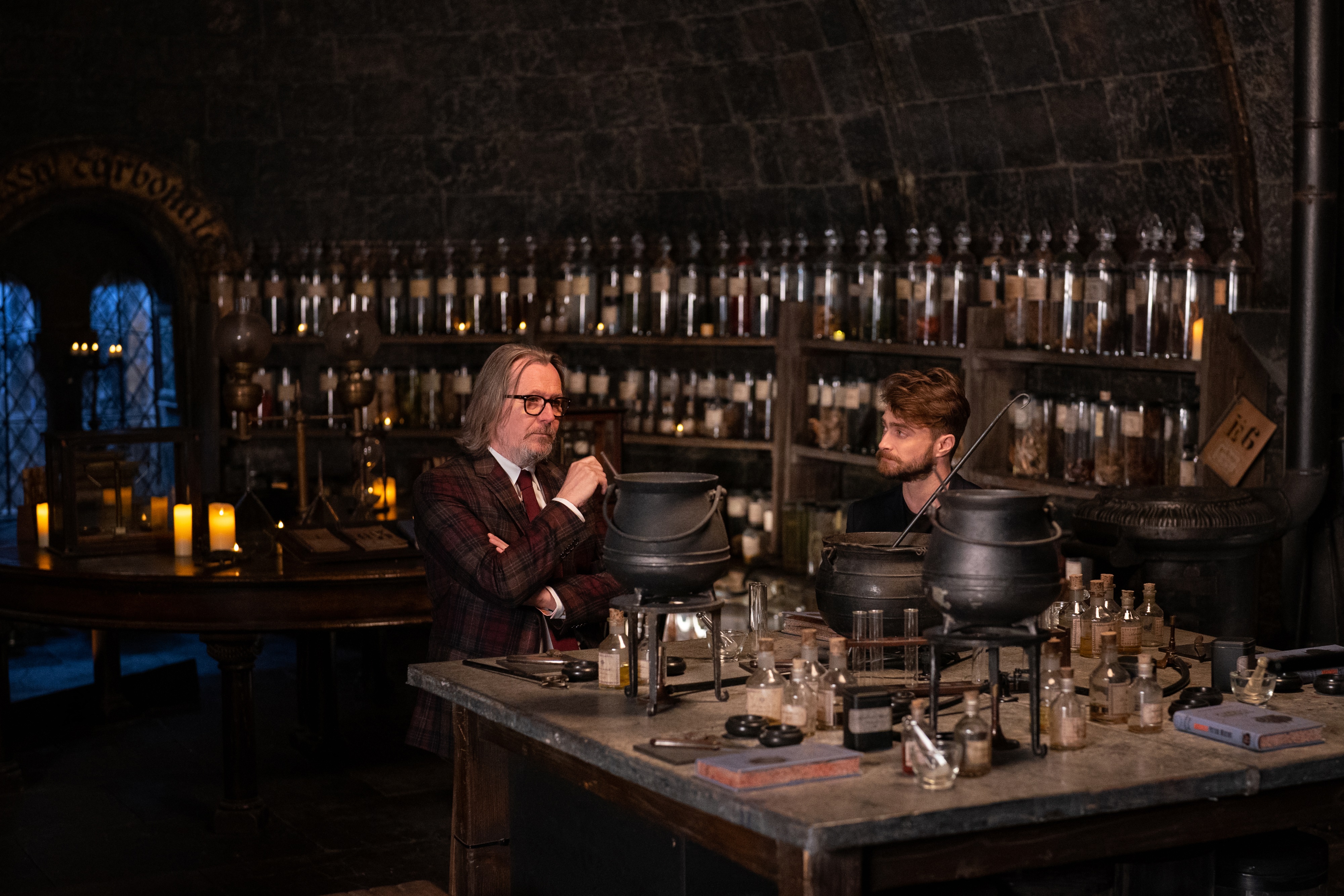 Daniel Radcliffe and Gary Oldman from Harry Potter 20th Anniversary: Return To Hogwarts 4K HD Wallpaper