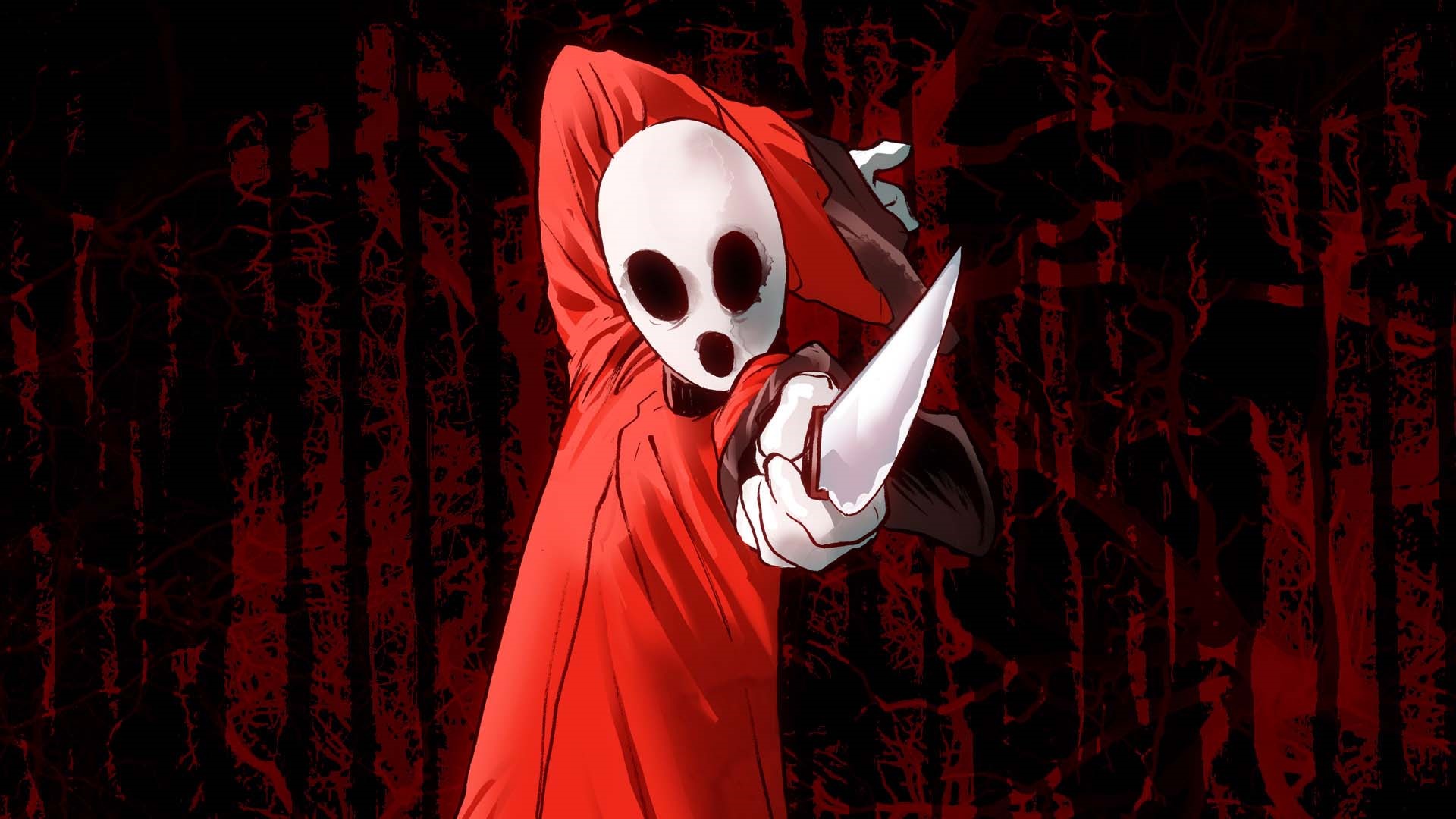 The Black Heart Character with Knife HD Wallpaper