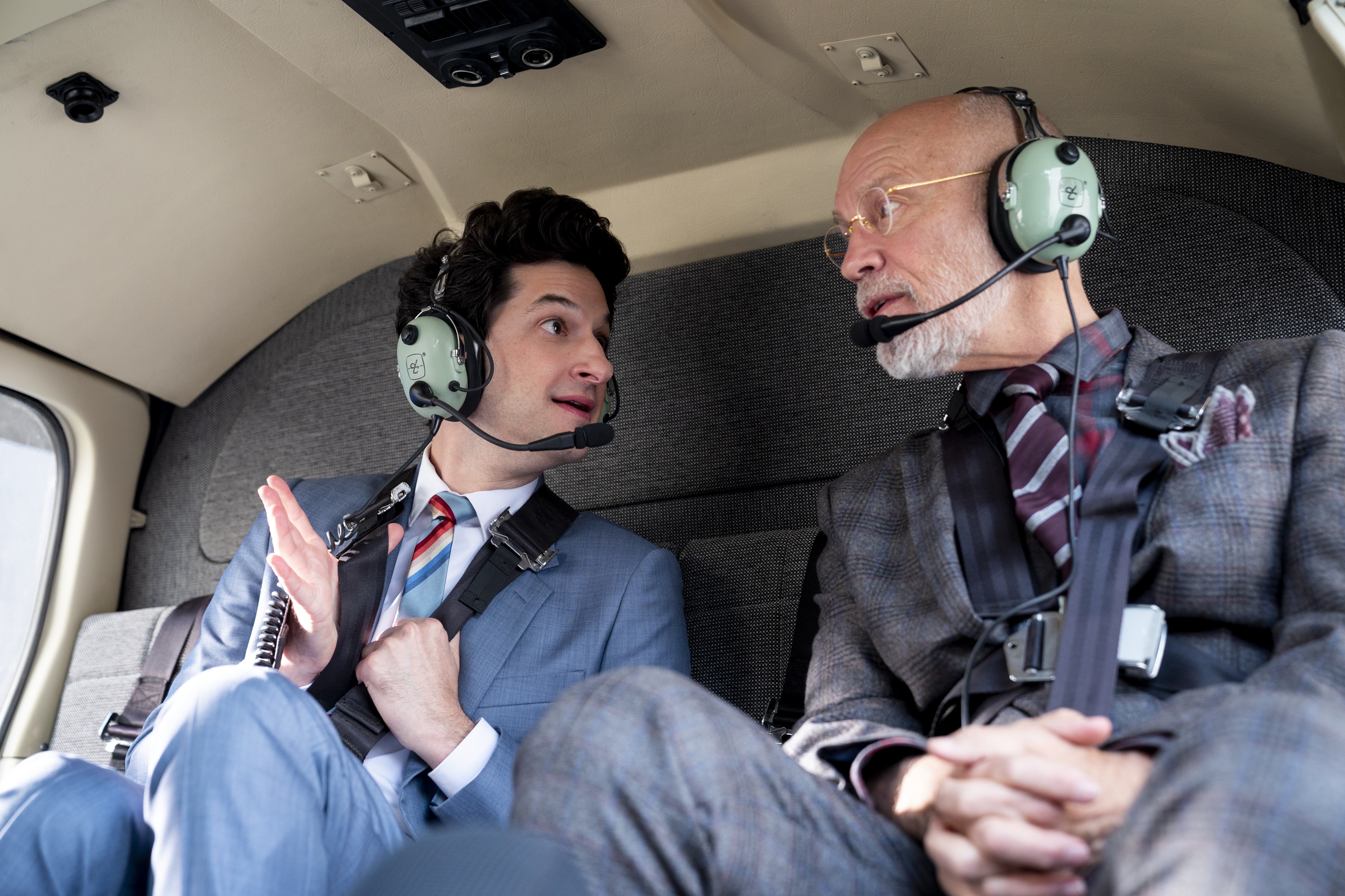 Adrian Mallory and John Malkovich in a helicopter HD Wallpaper