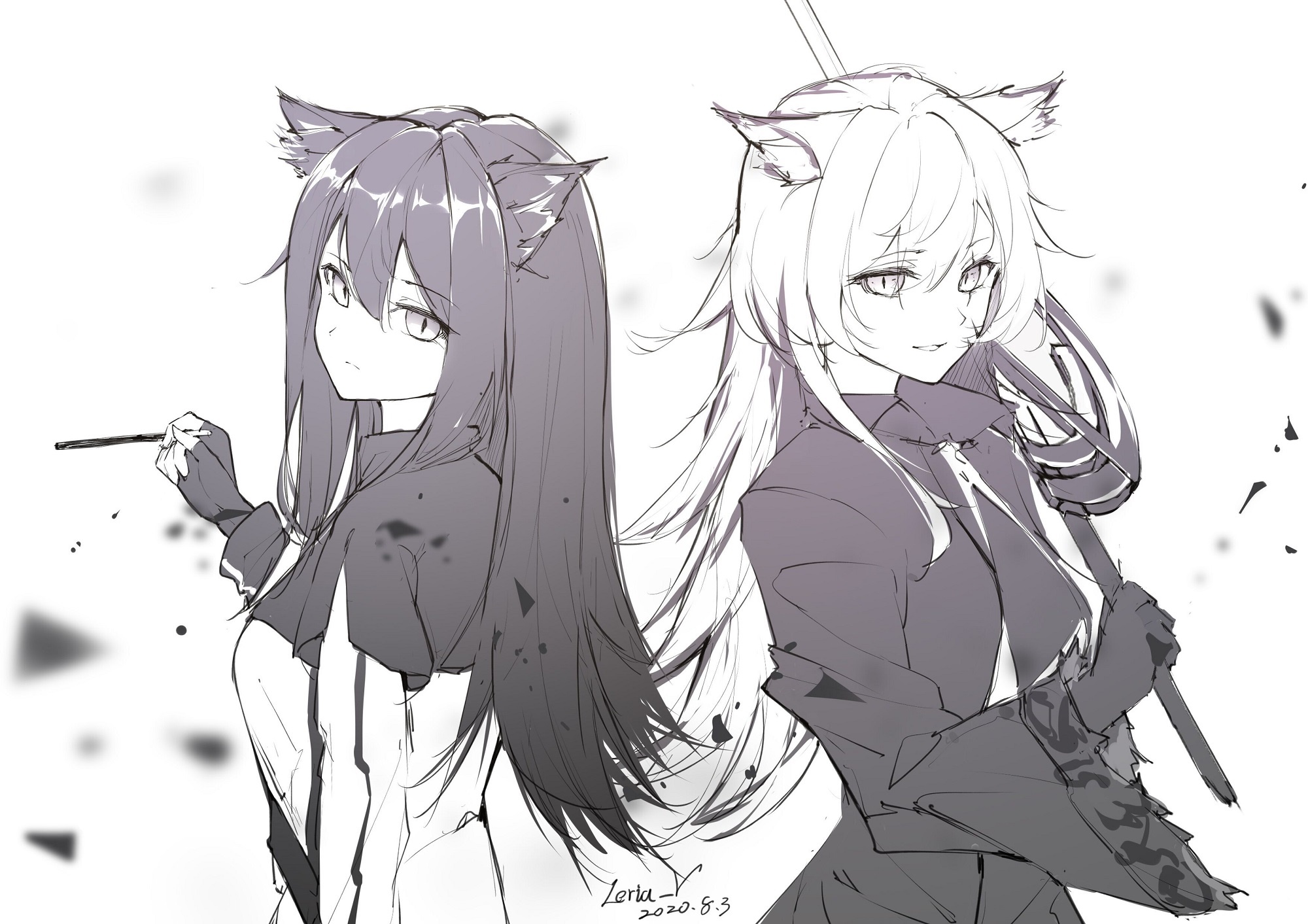 Lappland and Texas from Arknights HD Wallpaper