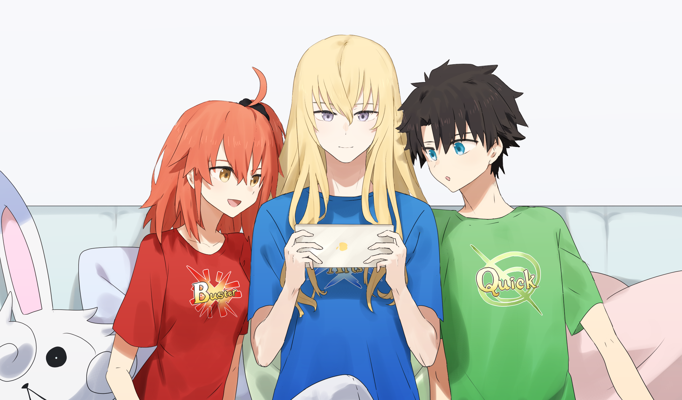 Kirschtaria Wodime, Ritsuka Fujimaru, and Gudako from Fate/Grand Order HD Wallpaper