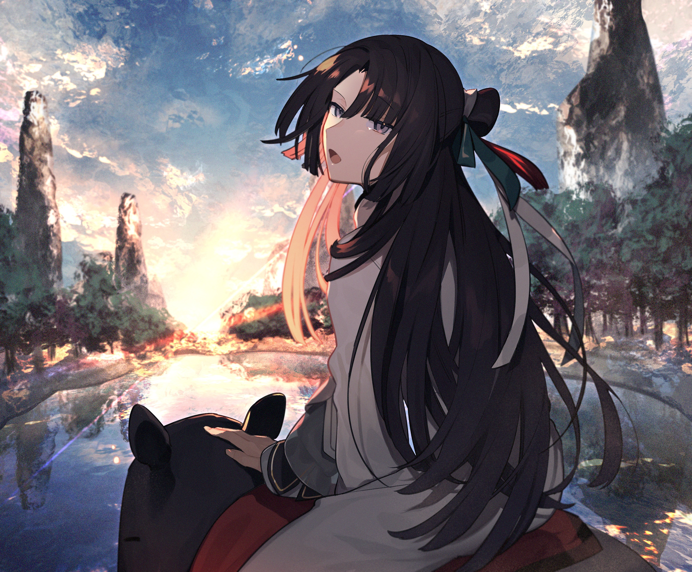 Taigong Wang from Fate/Grand Order on horseback HD Wallpaper