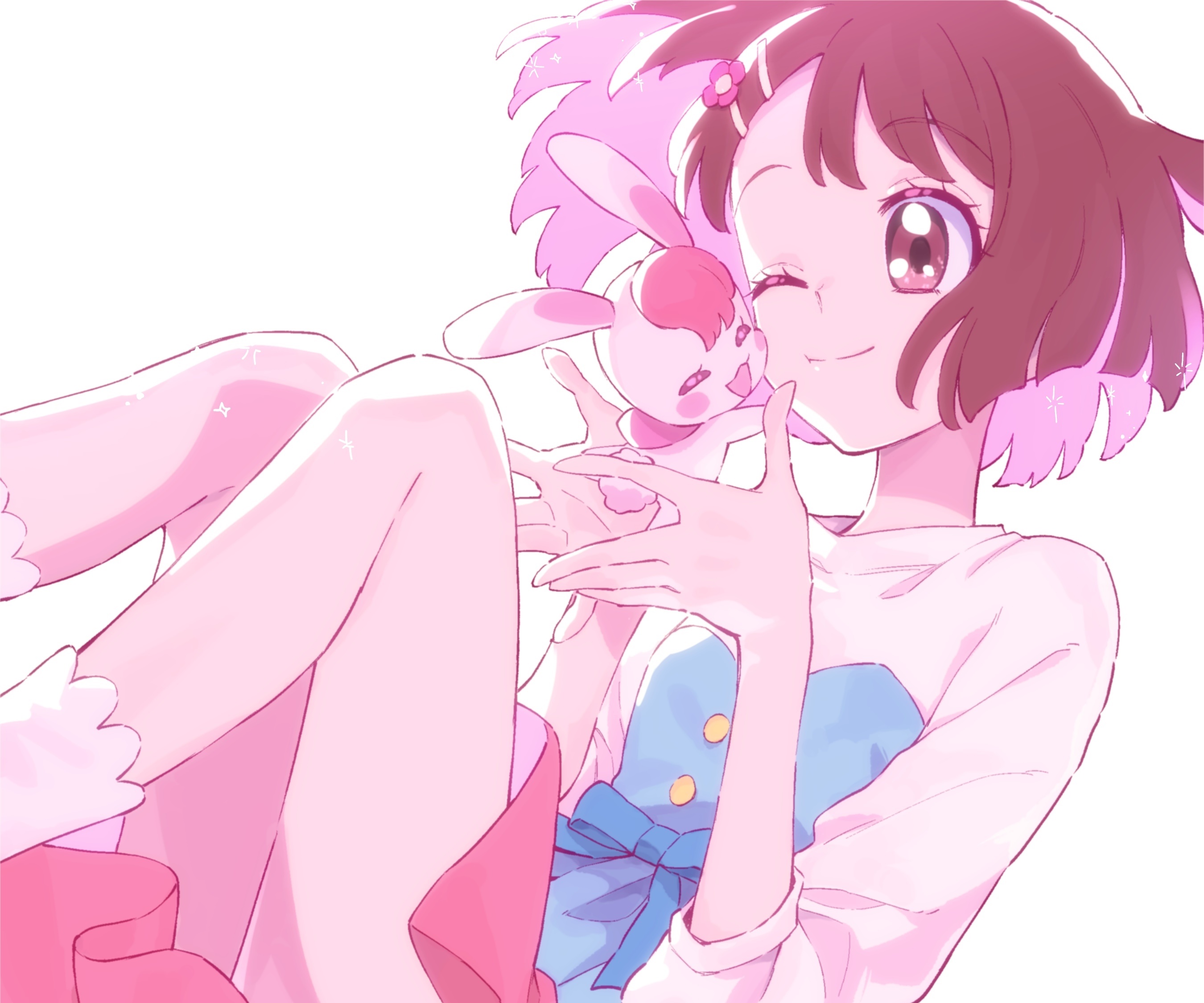 Nodoka Hanadera and companion from Healin' Good PreCure HD Wallpaper