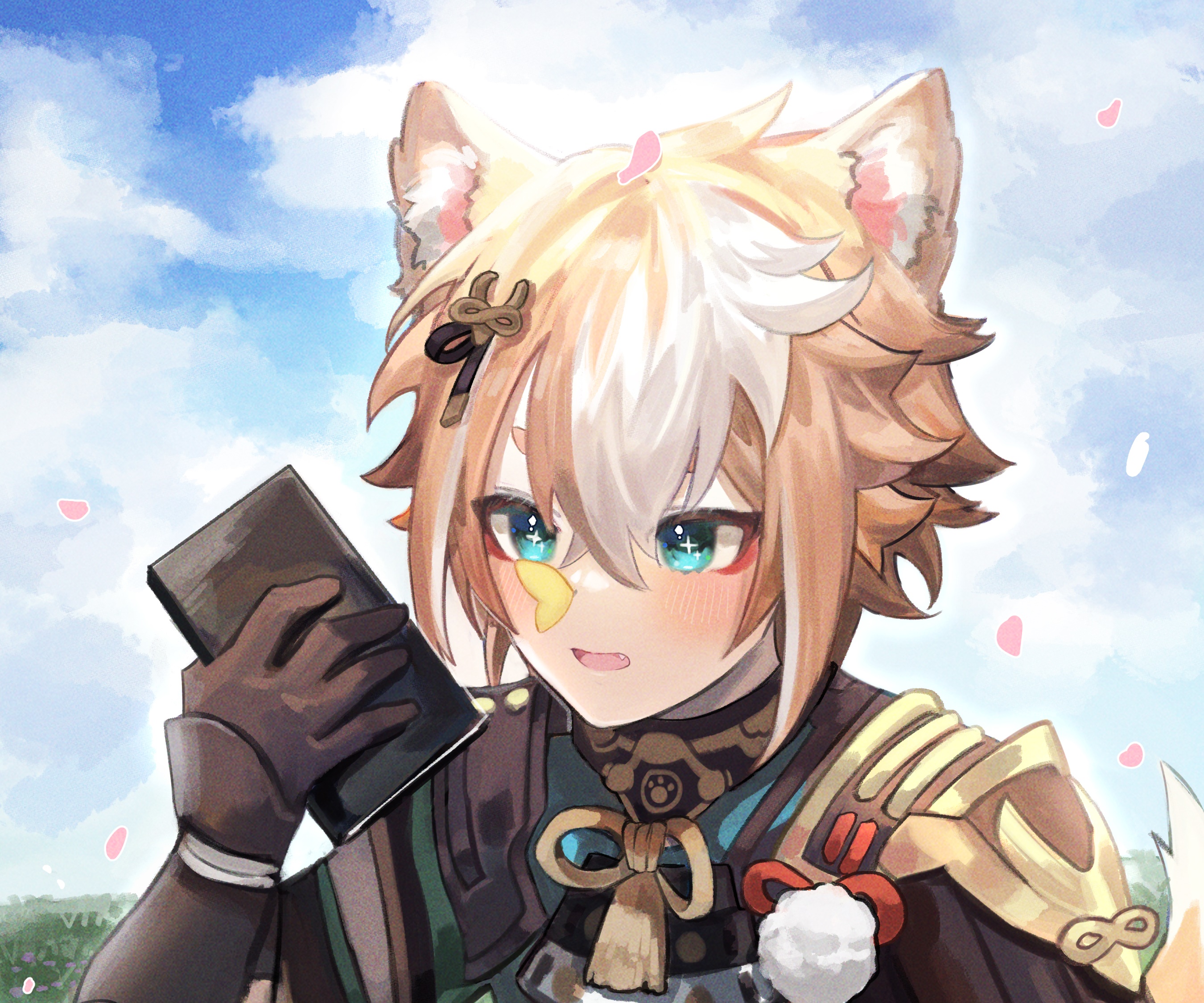 Gorou from Genshin Impact holding a book HD Wallpaper