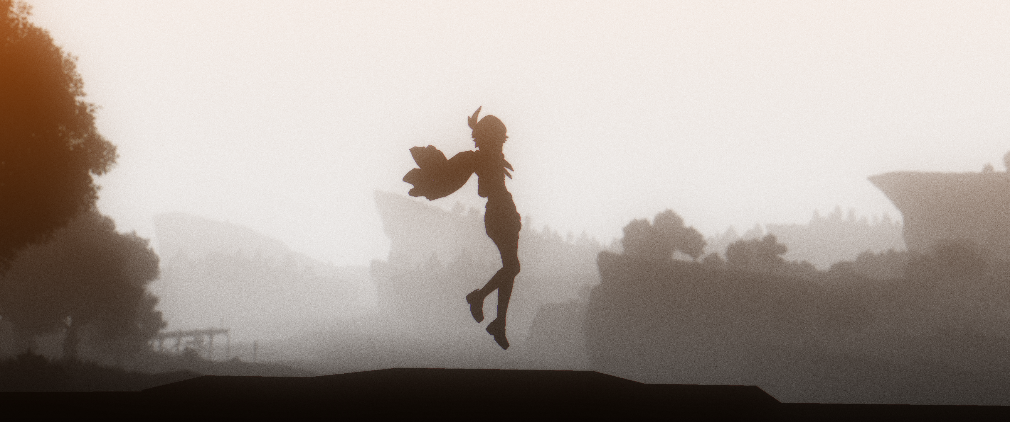 Venti from Genshin Impact in a misty landscape HD Wallpaper