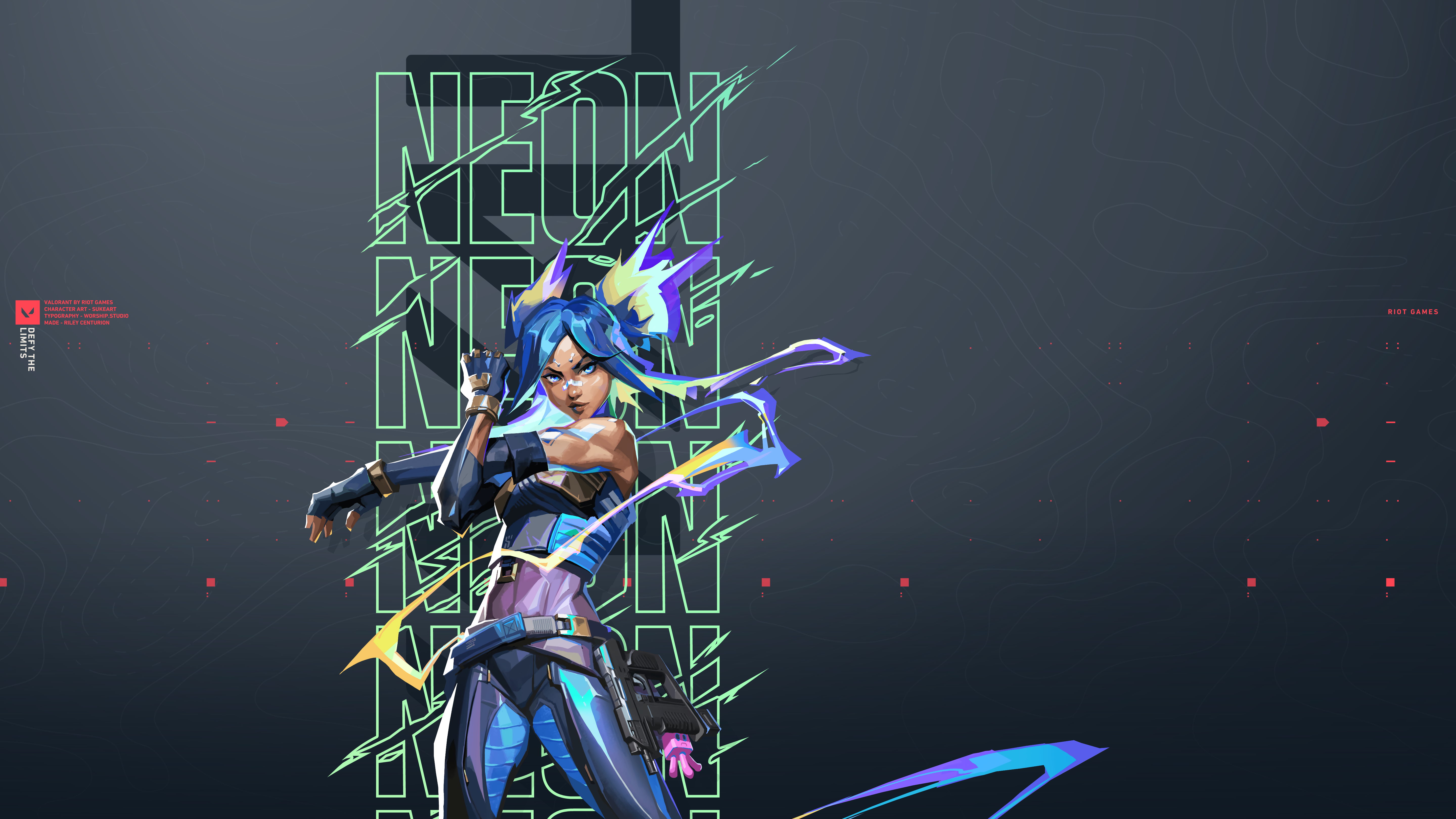 Neon from Valorant 4K HD Wallpaper