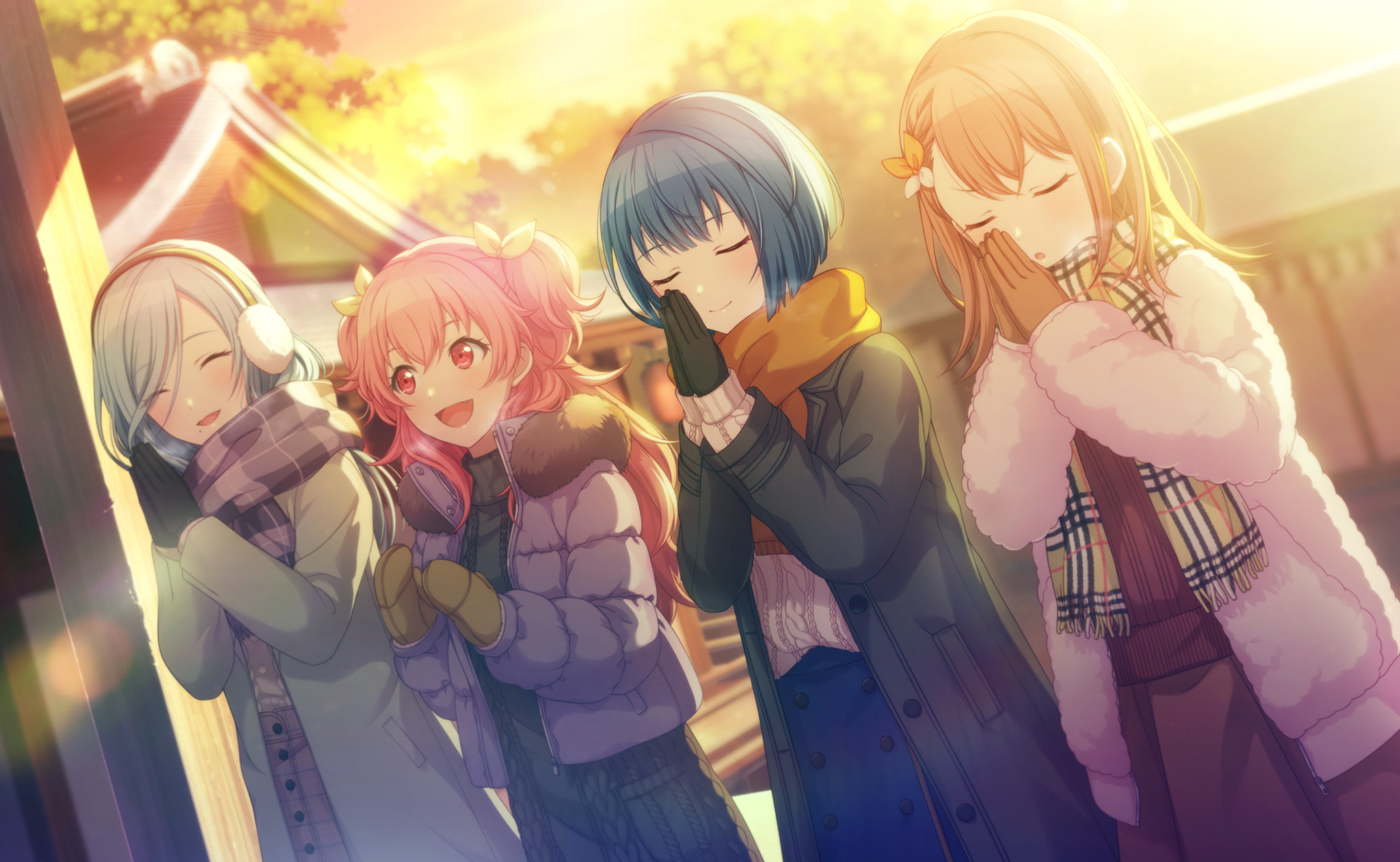 Hanasato Minori, Kiritani Haruka, Momoi Airi, and Hinomori Shizuku from Project Sekai: Colorful Stage! HD Wallpaper