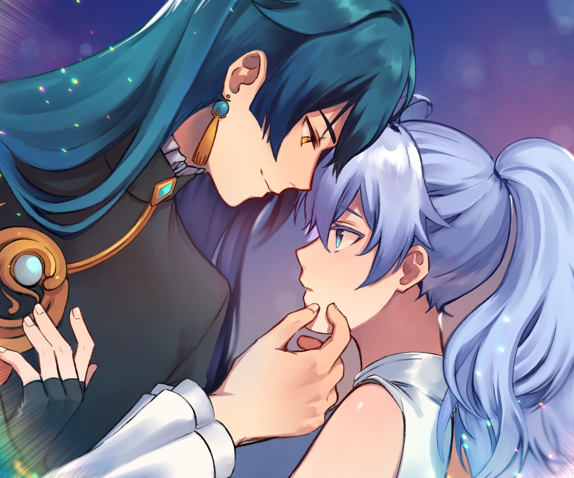Chongyun and Xingqiu from Genshin Impact HD Wallpaper