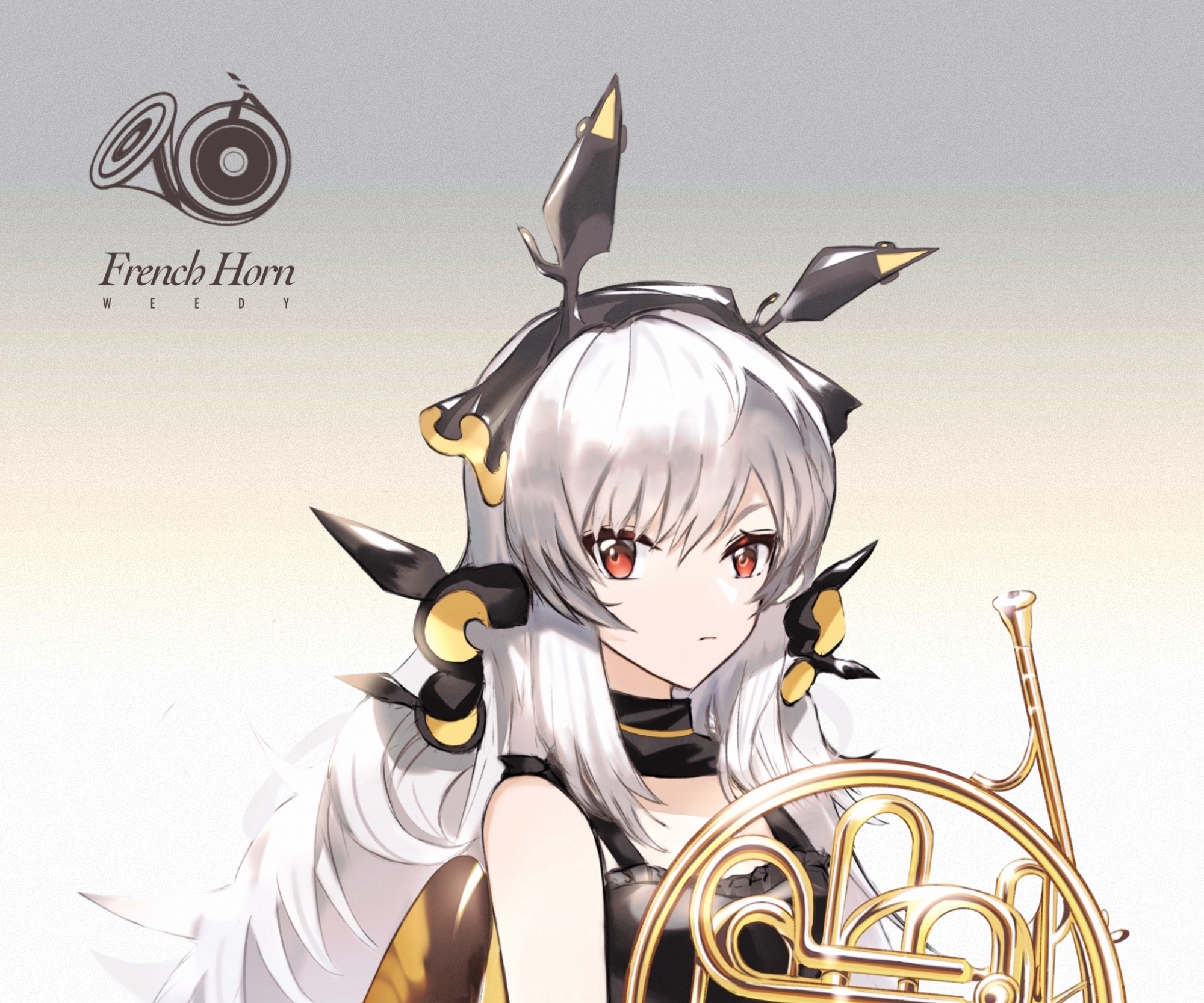 Weedy from Arknights with French Horn HD Wallpaper