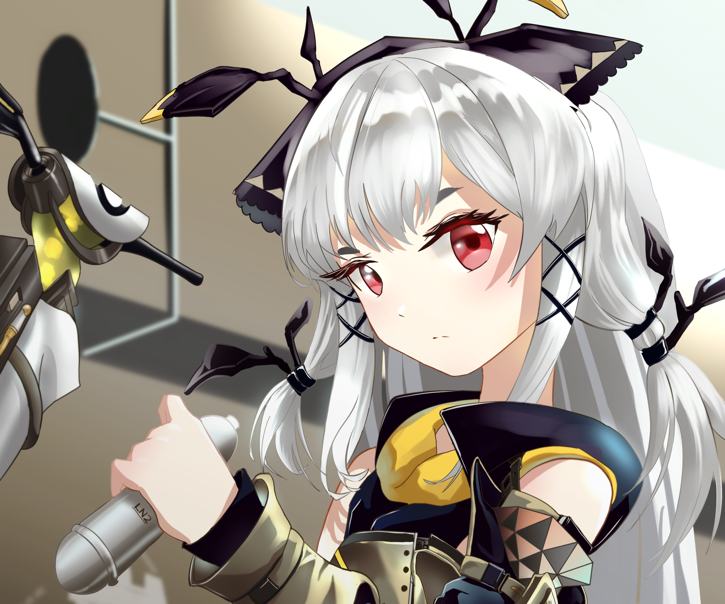 Weedy from Arknights holding a spray can HD Wallpaper