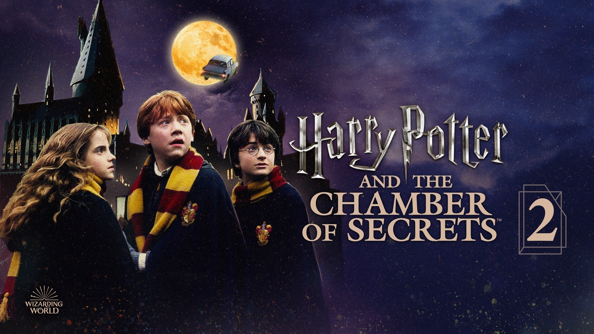 Harry Potter and the Chamber of Secrets poster with main characters HD Wallpaper