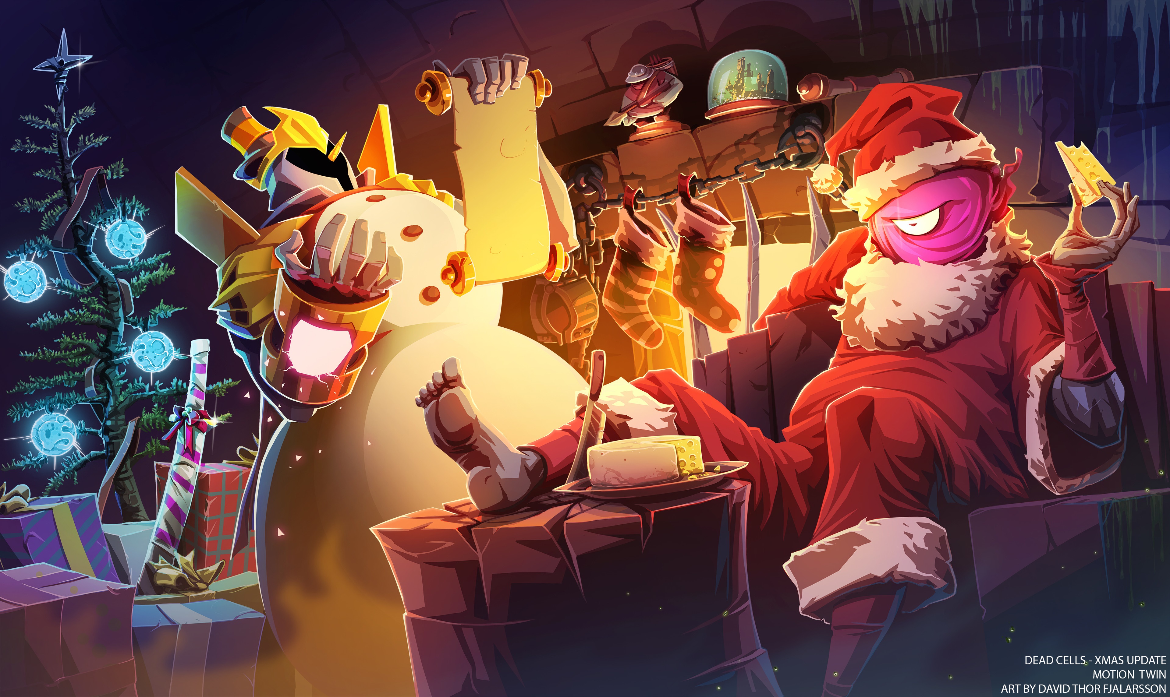 Dead Cells Xmas Update art by David Thor Fjalarsson HD Wallpaper