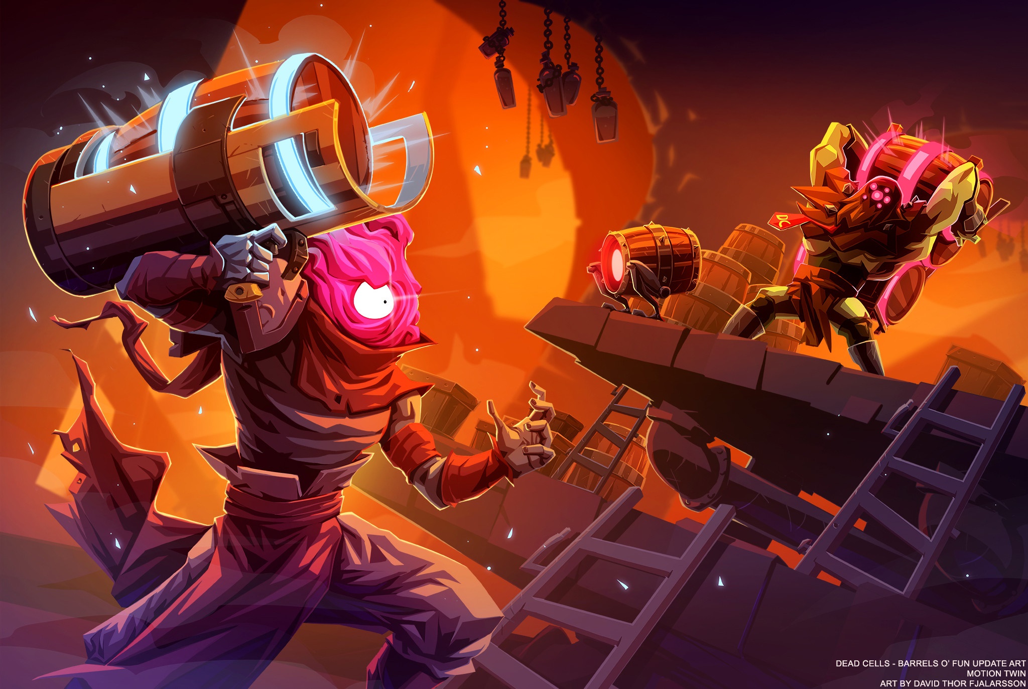 Dead Cells - Barrels O' Fun Update Art by David Thor Fjalarsson HD Wallpaper