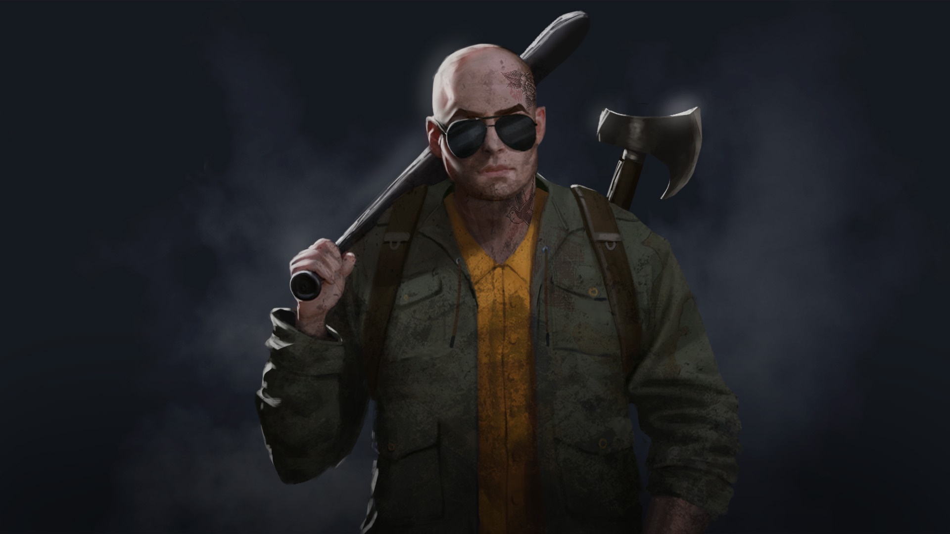 Man with baseball bat and axe from SCUM HD Wallpaper