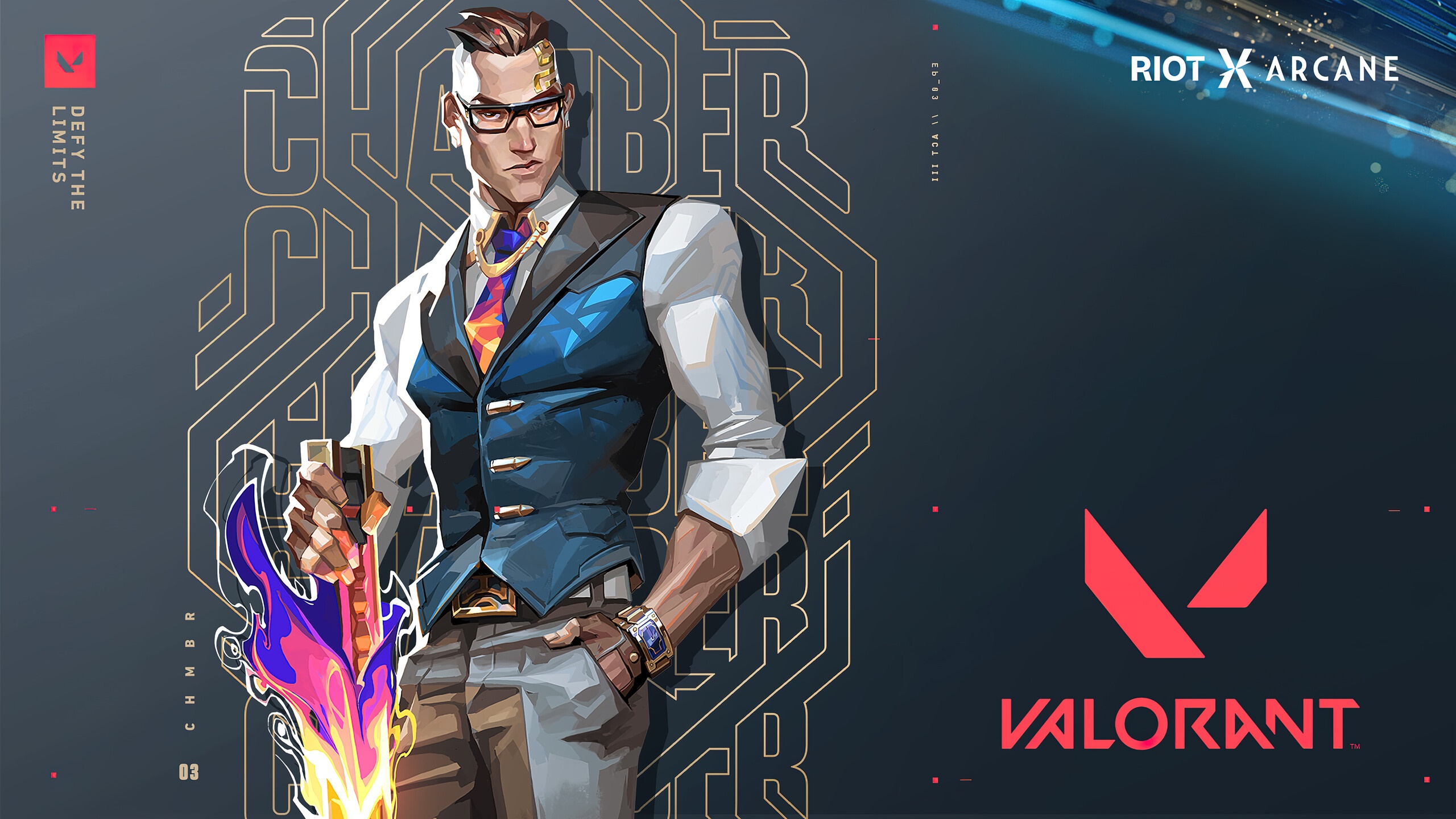 Chamber from Valorant and Arcane HD Wallpaper