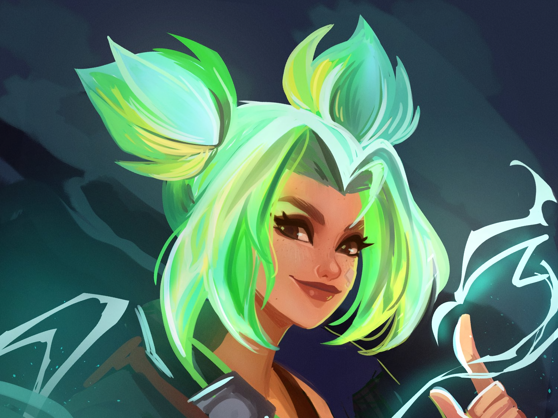 Zeri from League of Legends HD Wallpaper