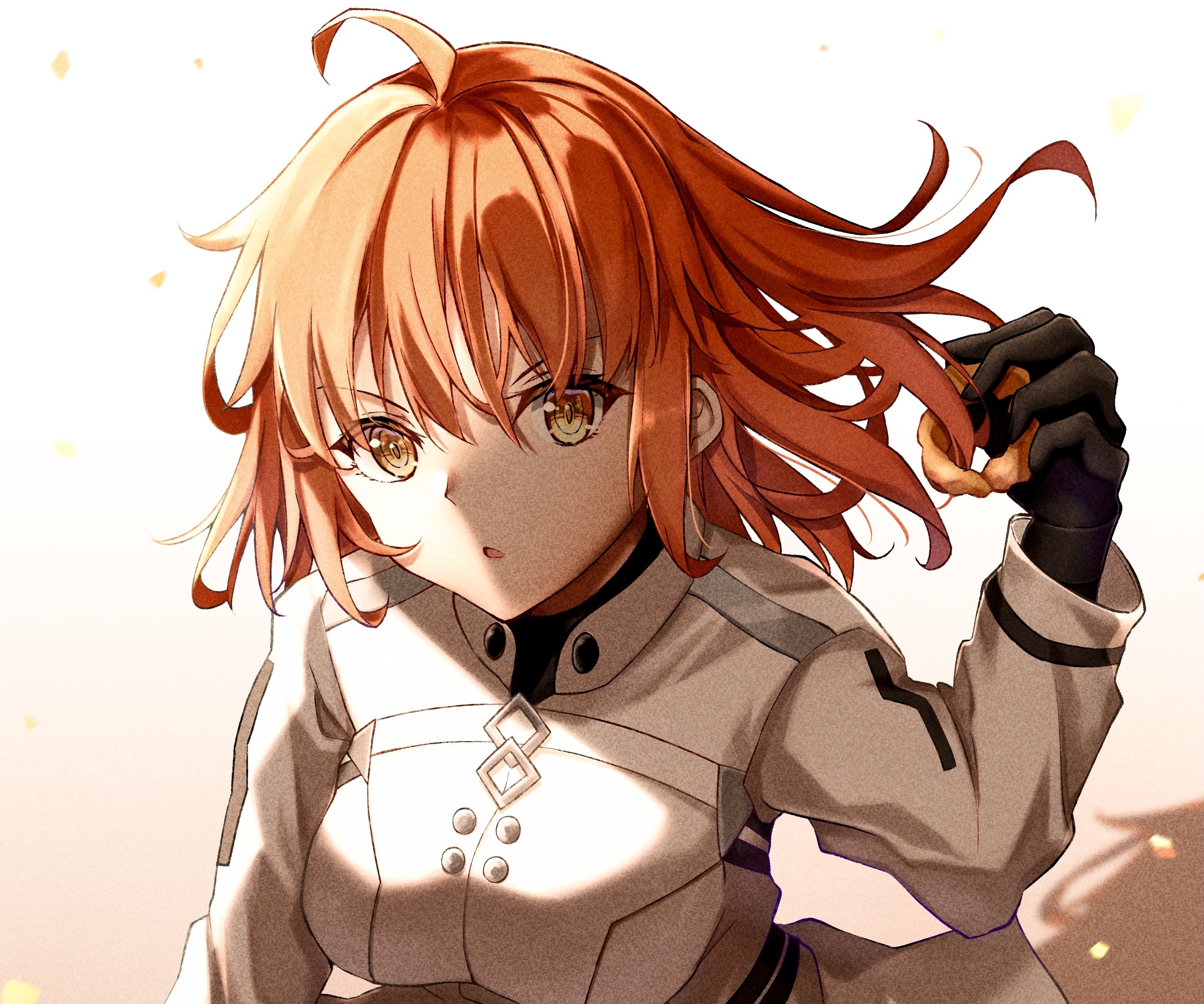 Gudako from Fate/Grand Order holding a donut HD Wallpaper