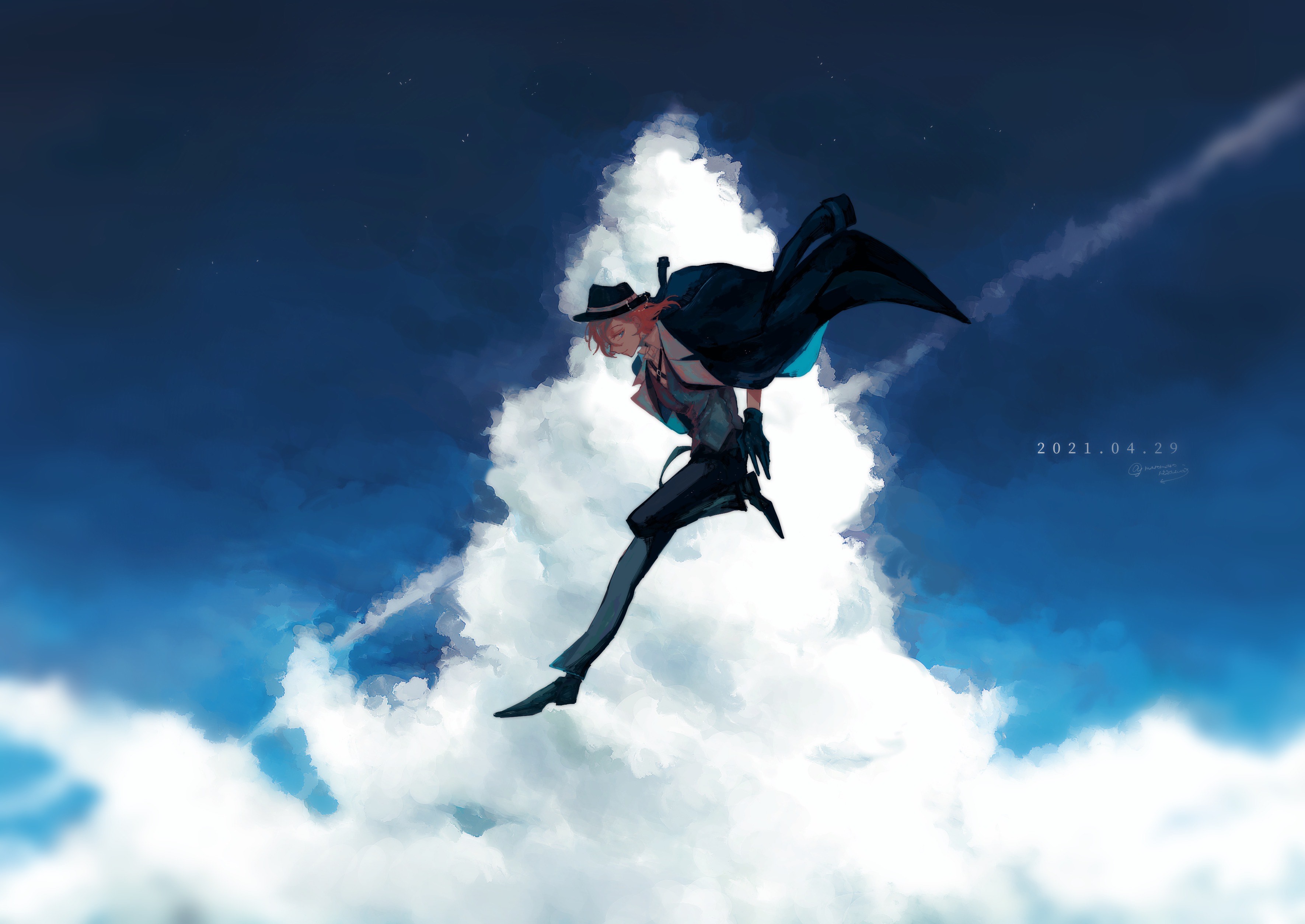 Chuya Nakahara from Bungou Stray Dogs in the Sky HD Wallpaper