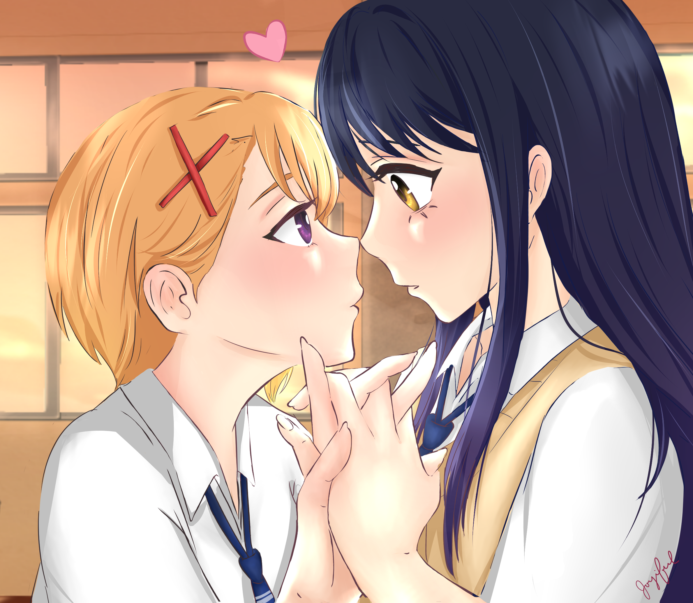 Mieruko-chan: Miko Yotsuya and Hana Yurikawa HD Wallpaper