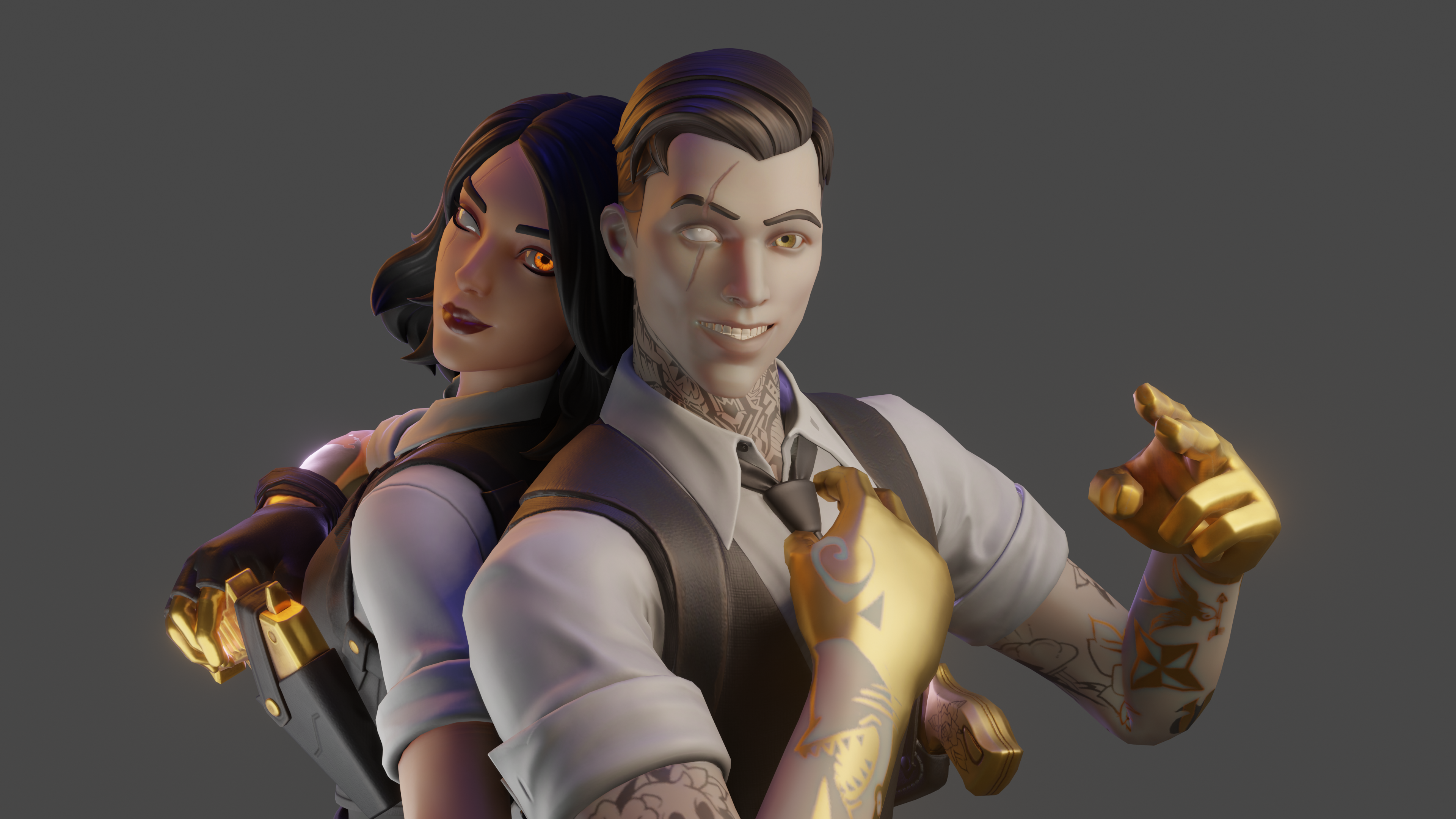 Midas and Marigold from Fortnite HD Wallpaper