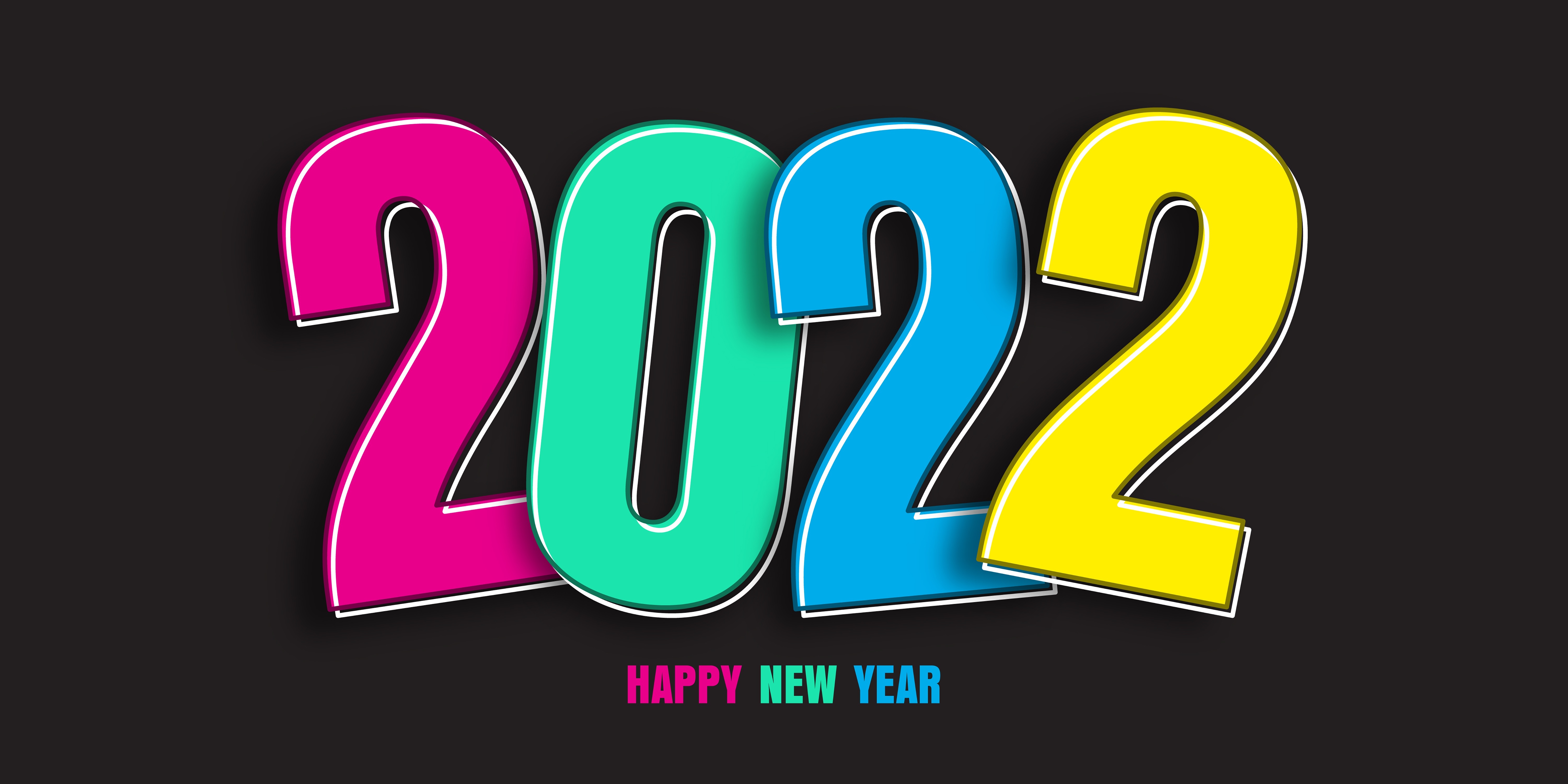 Happy New Year 2022 HD Wallpaper