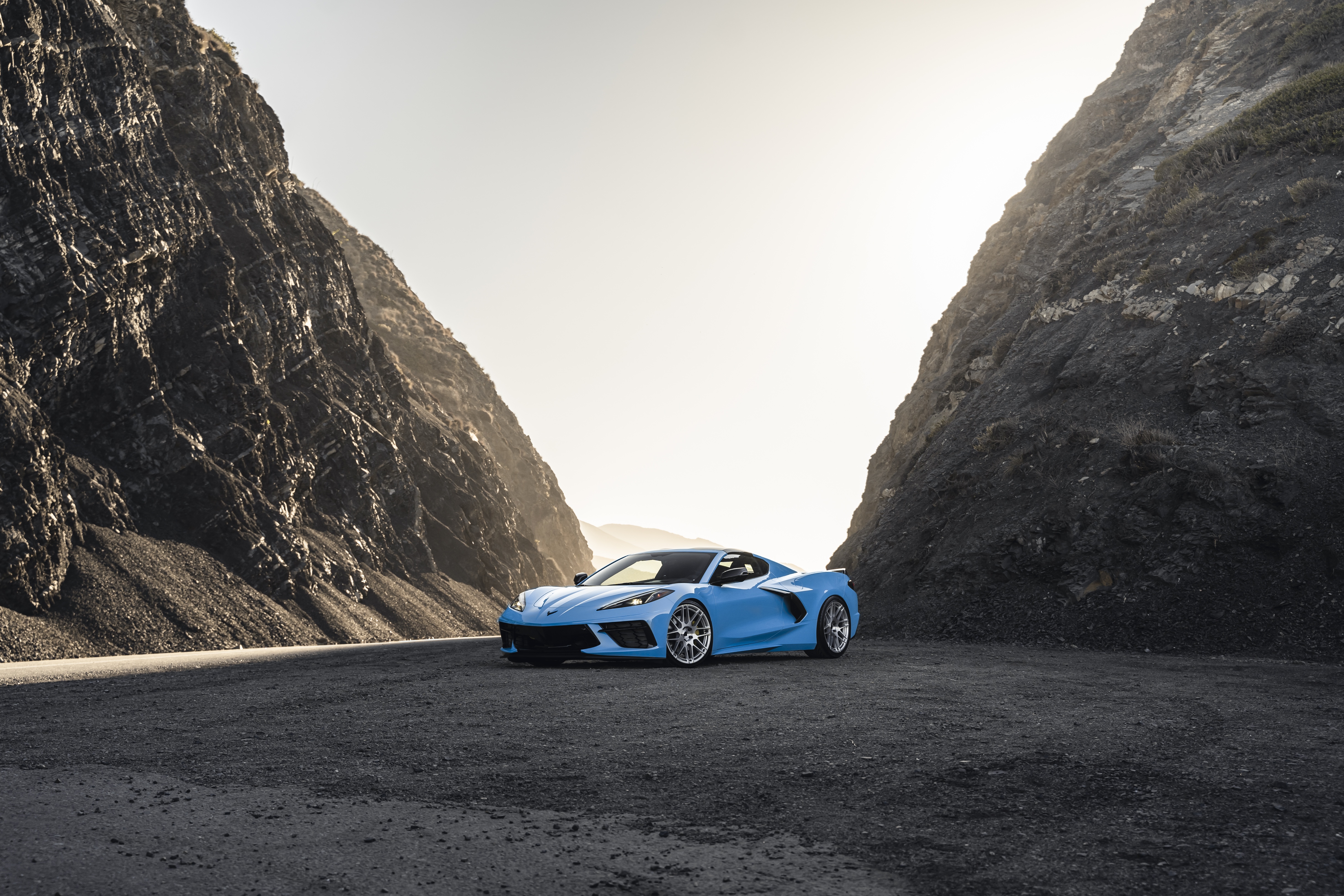 Blue Chevrolet Corvette C8 4K HD Wallpaper