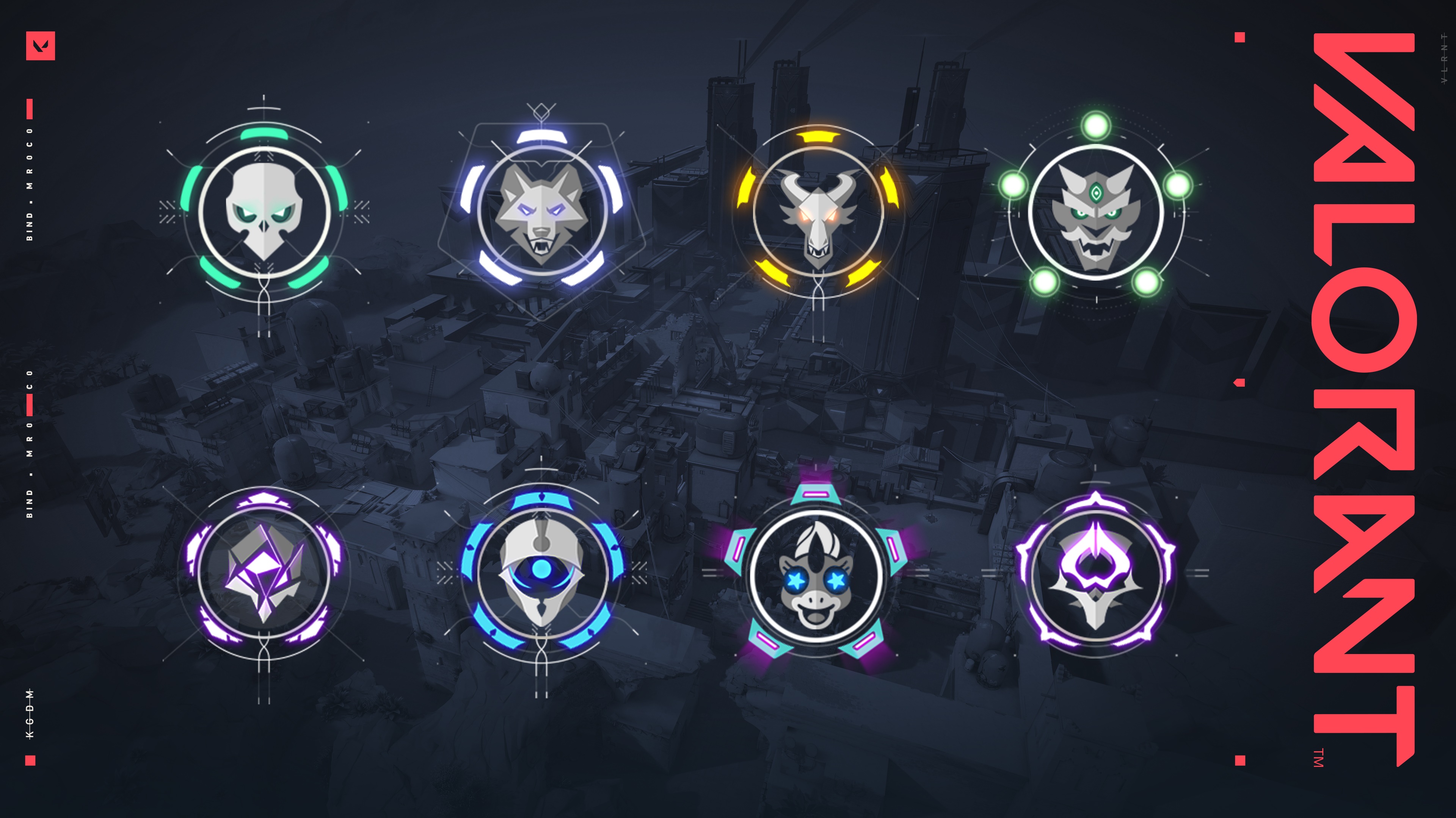 Valorant game icons 4K HD Wallpaper