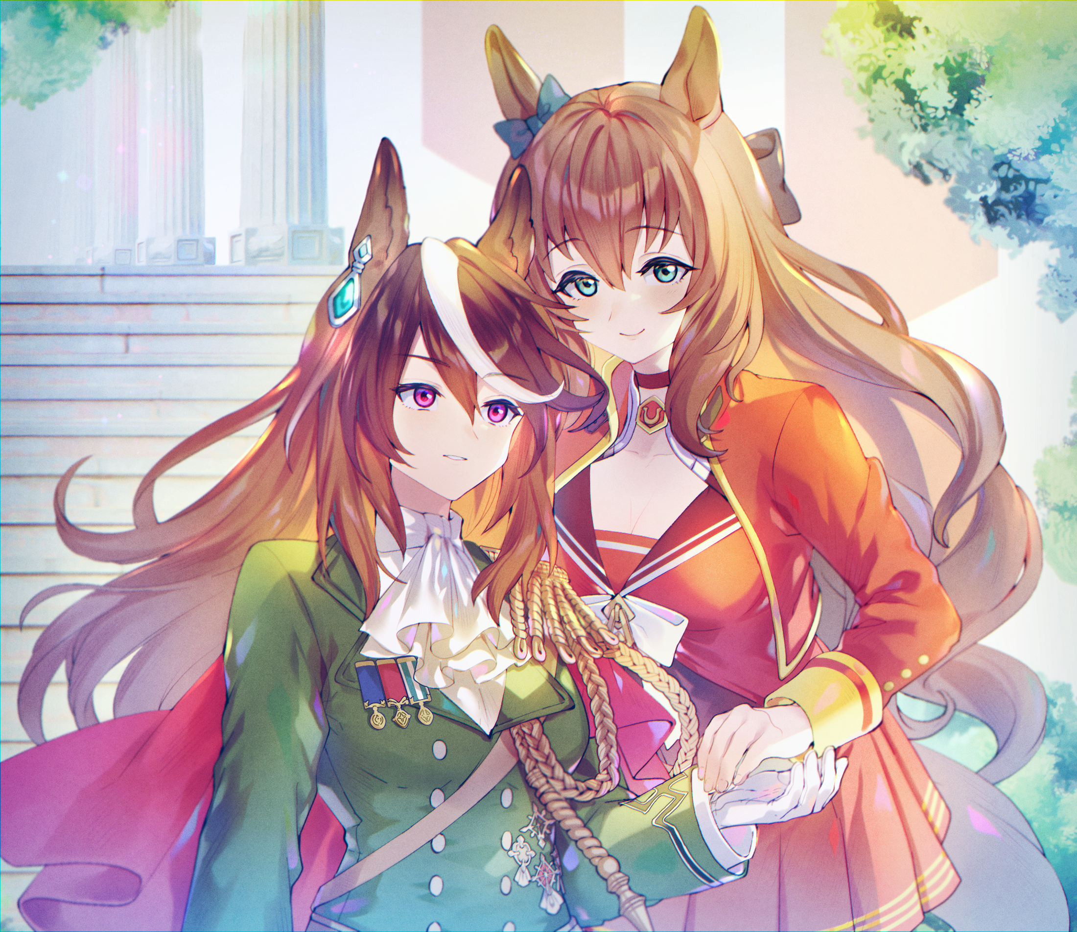 Symboli Rudolf and Maruzensky from Uma Musume: Pretty Derby HD Wallpaper