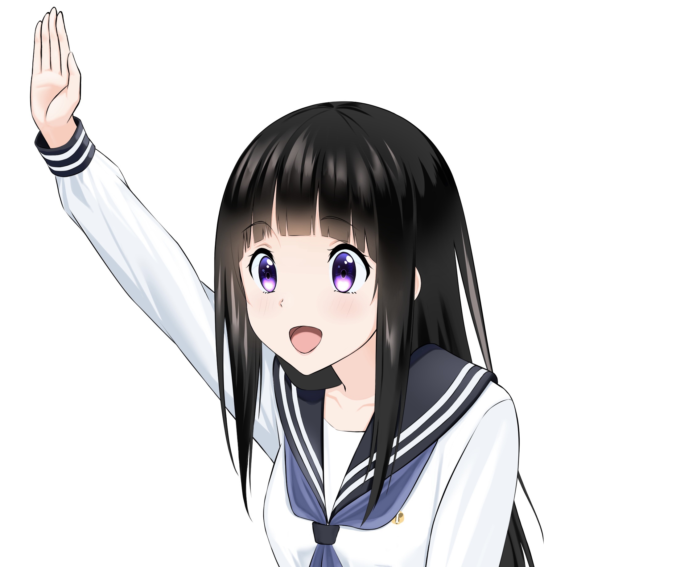 Eru Chitanda from Hyouka waving HD Wallpaper