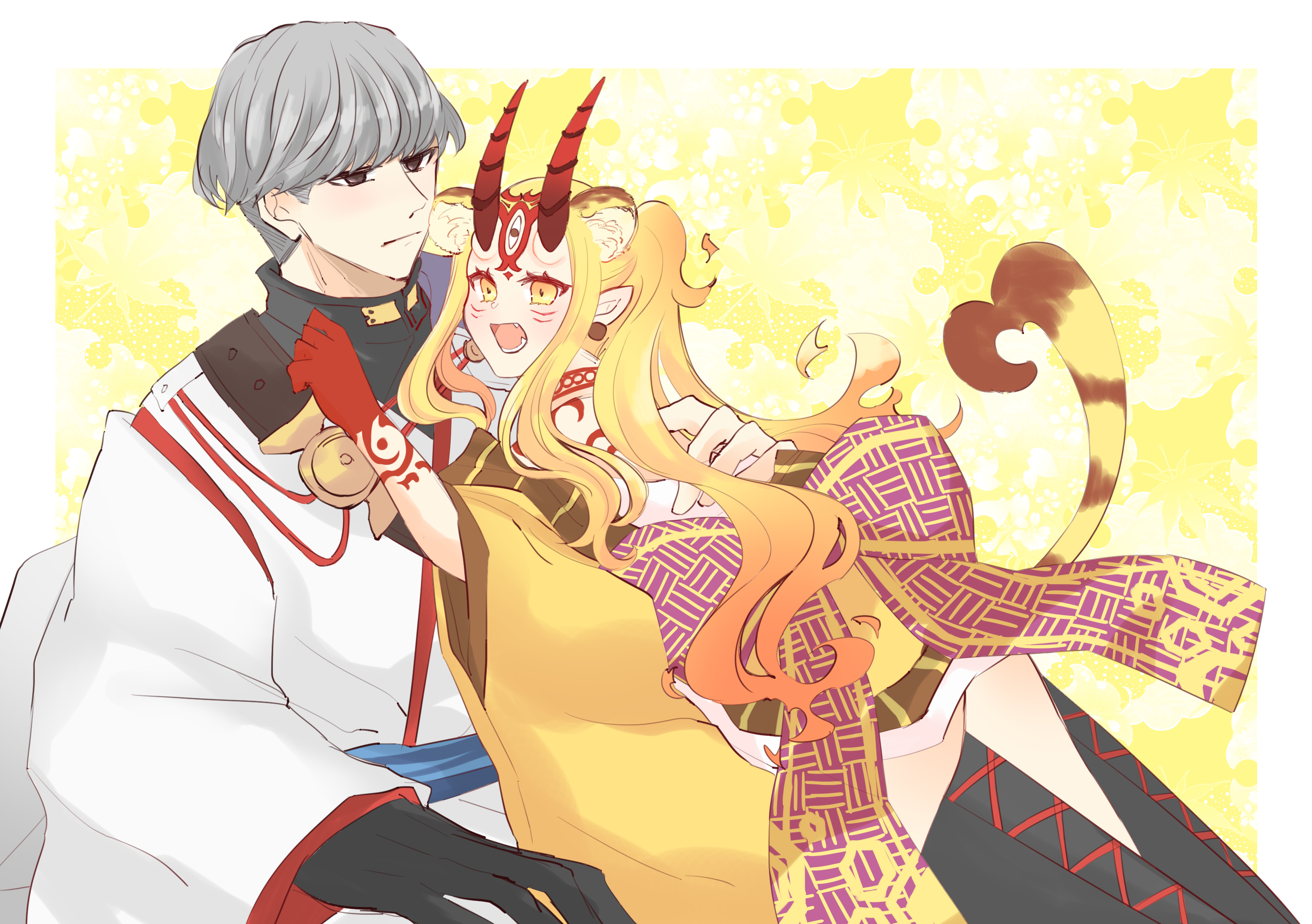 Watanabe no Tsuna and Berserker from Fate/Grand Order HD Wallpaper