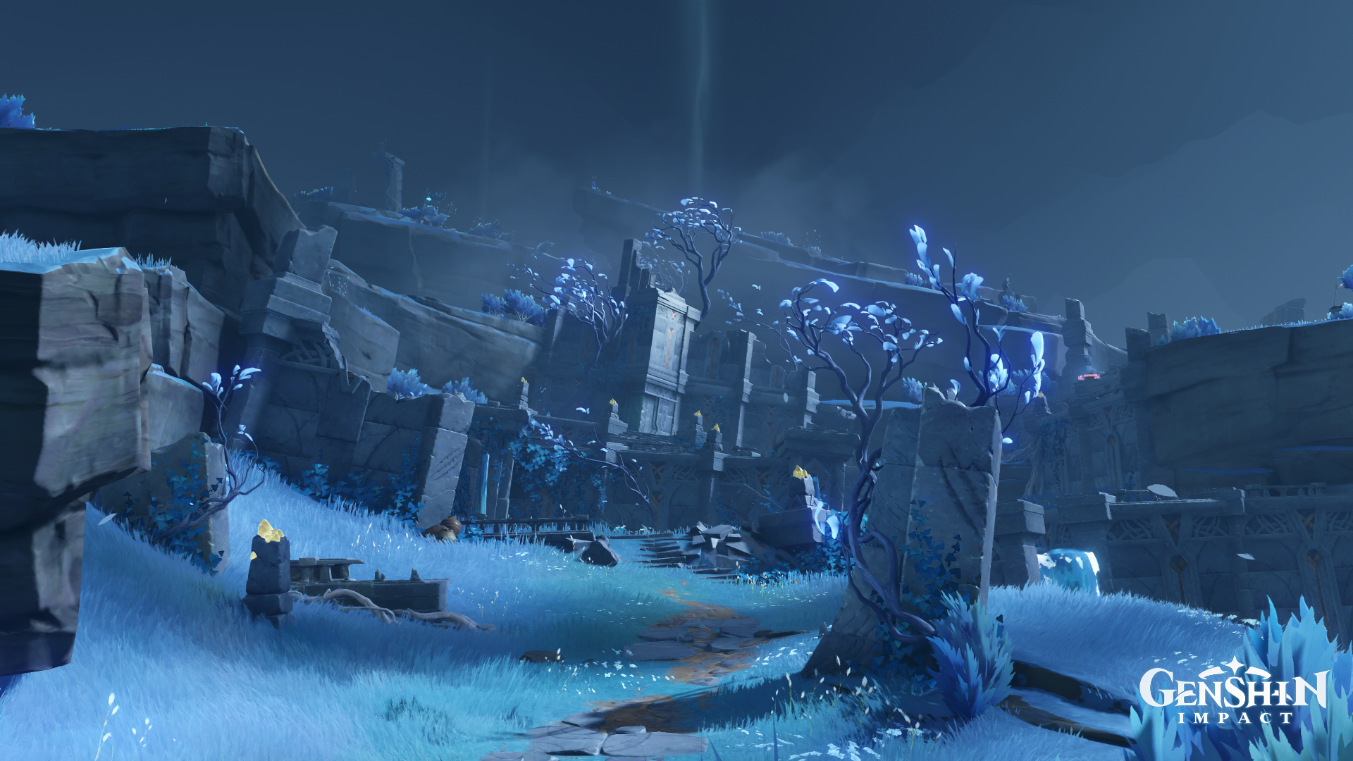 Enkanomiya ruins in Genshin Impact HD Wallpaper