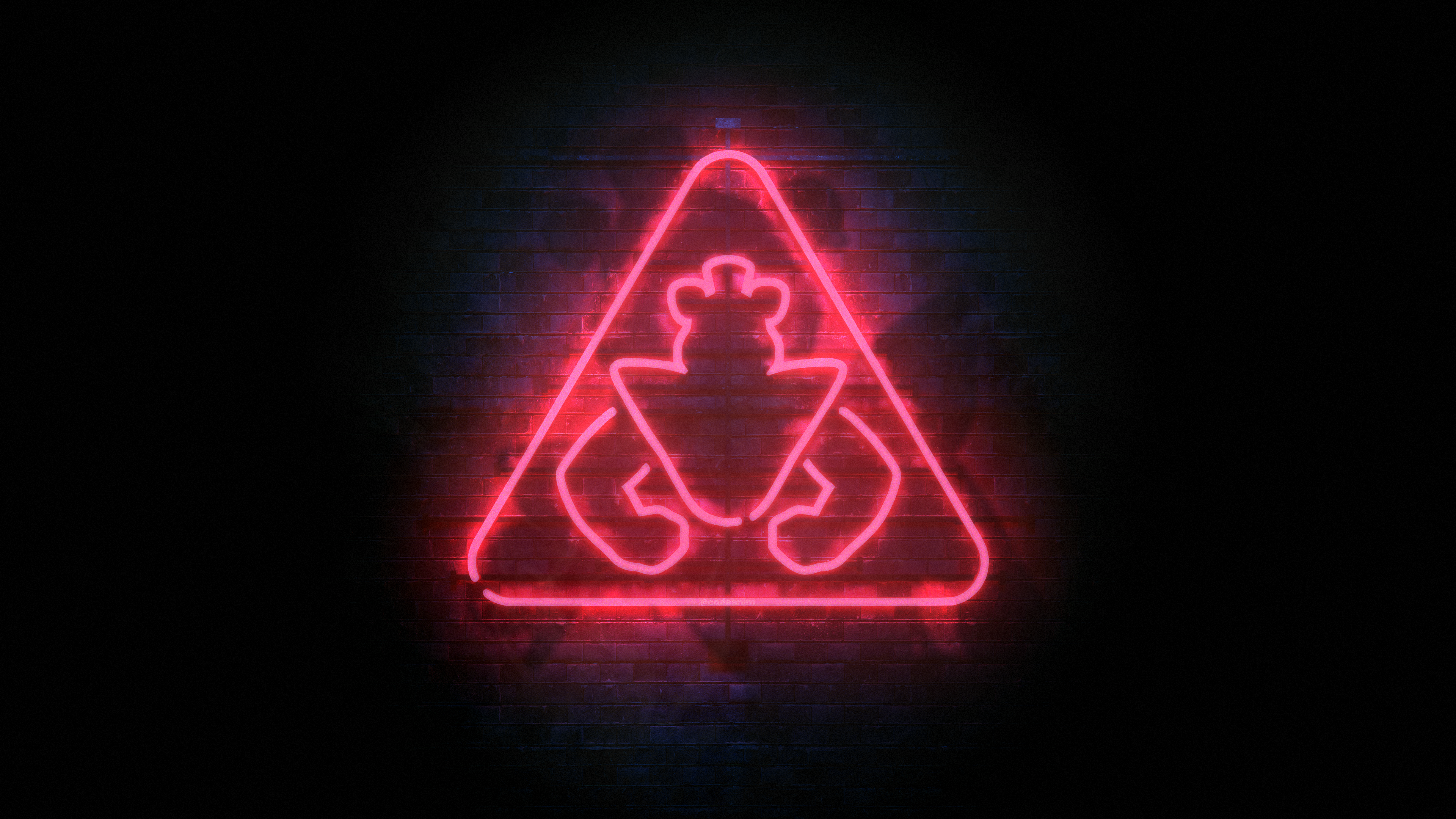 Freddy Fazbear's Security Breach Neon Logo 4K HD Wallpaper