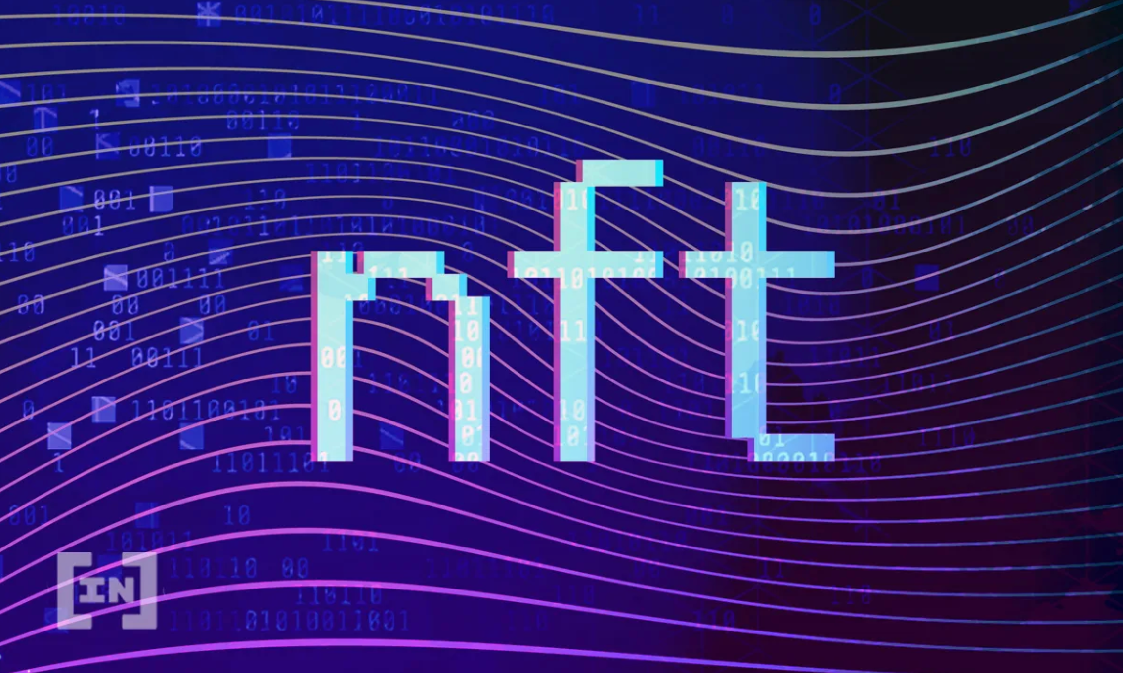 NFT digital art with binary code HD Wallpaper