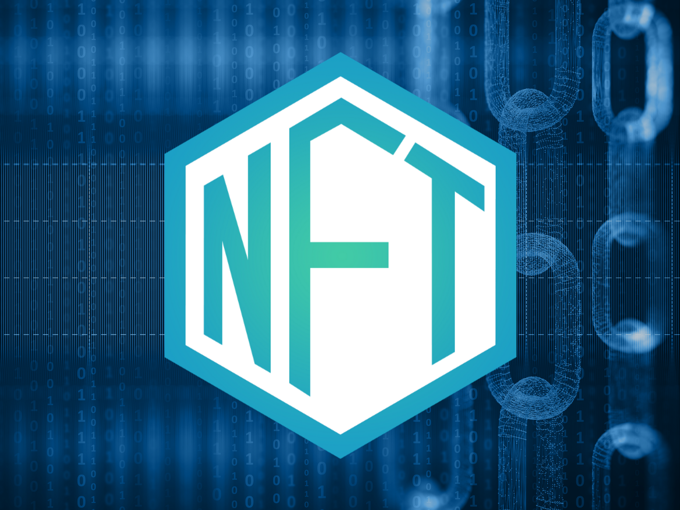 NFT logo on digital background HD Wallpaper