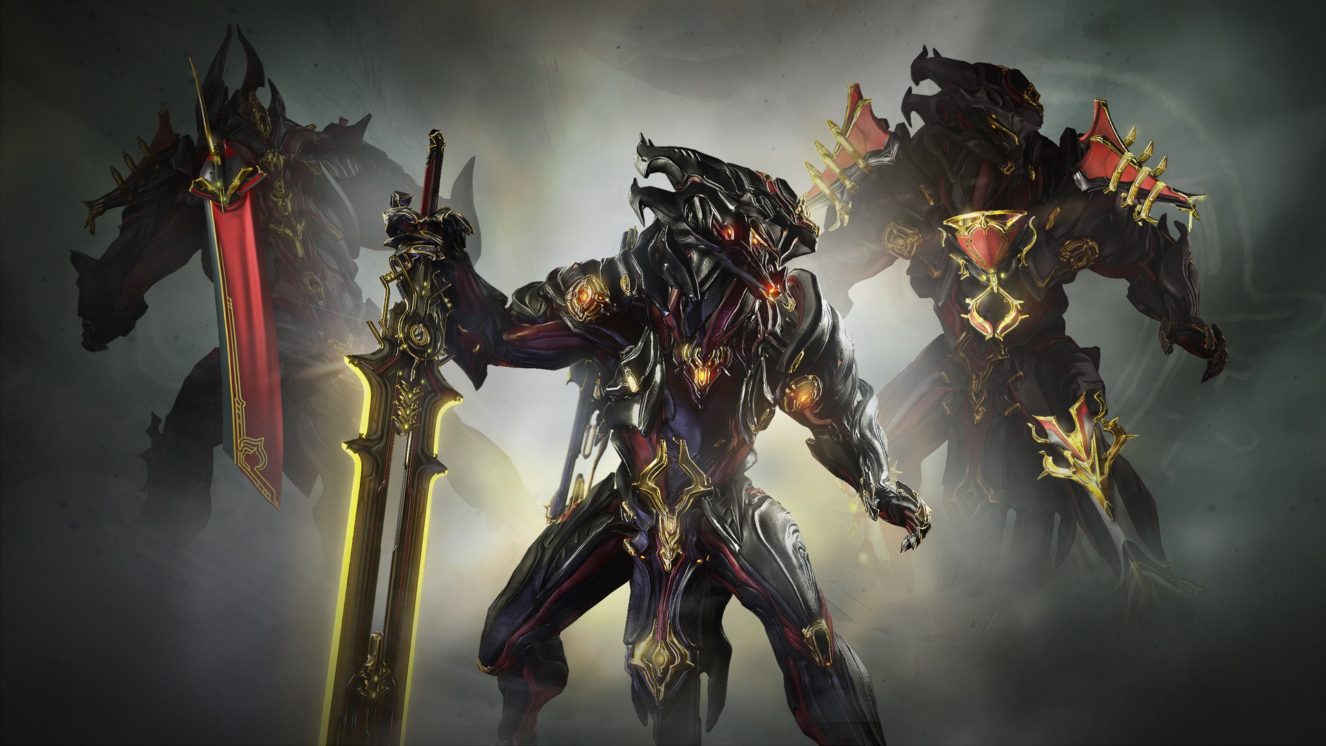 Warframe characters with swords HD Wallpaper