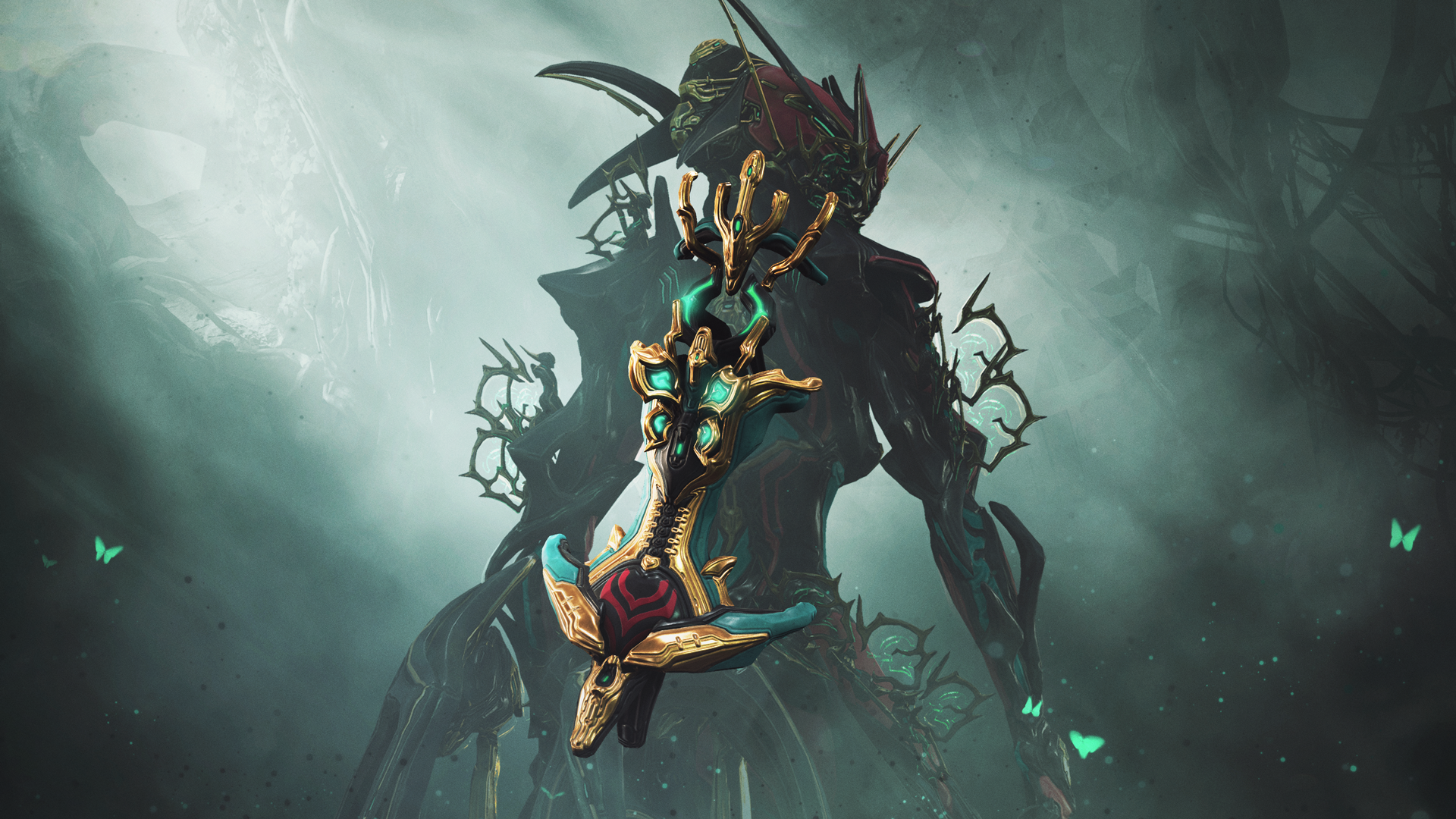 Warframe character holding a weapon HD Wallpaper