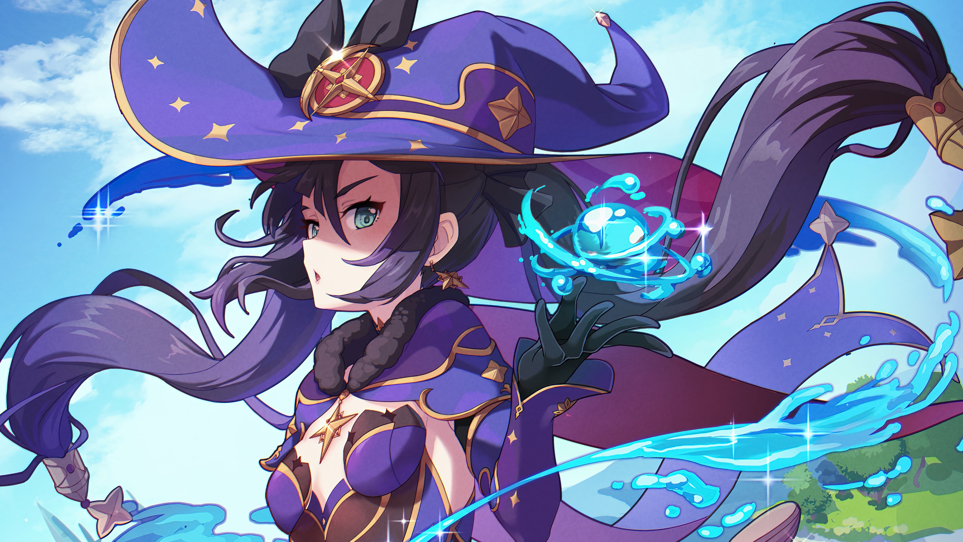 Mona from Genshin Impact 4K HD Wallpaper